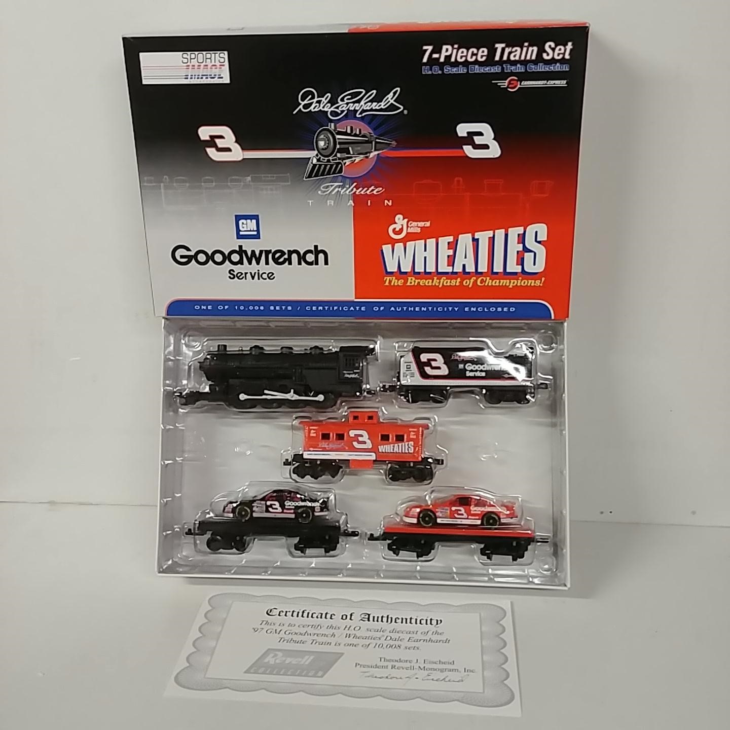 1997 Dale Earnhardt 1/64th Goodwrench "Wheaties" 7 piece train set