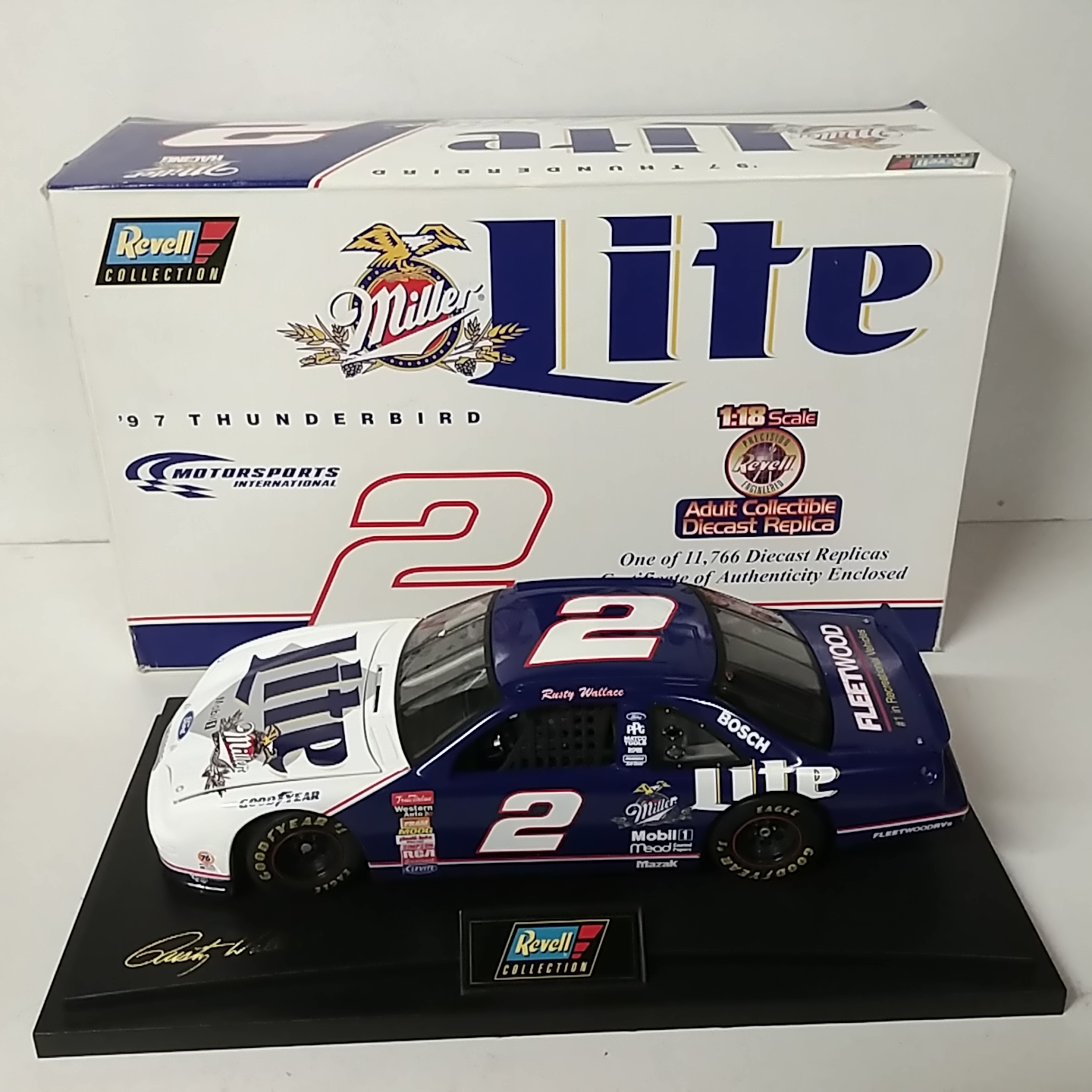 1997 Rusty Wallace 1/18th Miller Lite Thunderbird