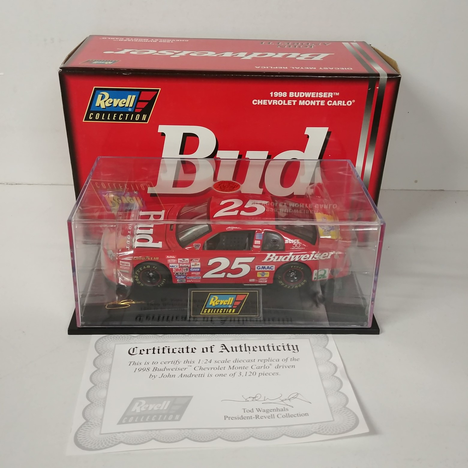 1998 John Andretti 1/24th Budweiser c/w car