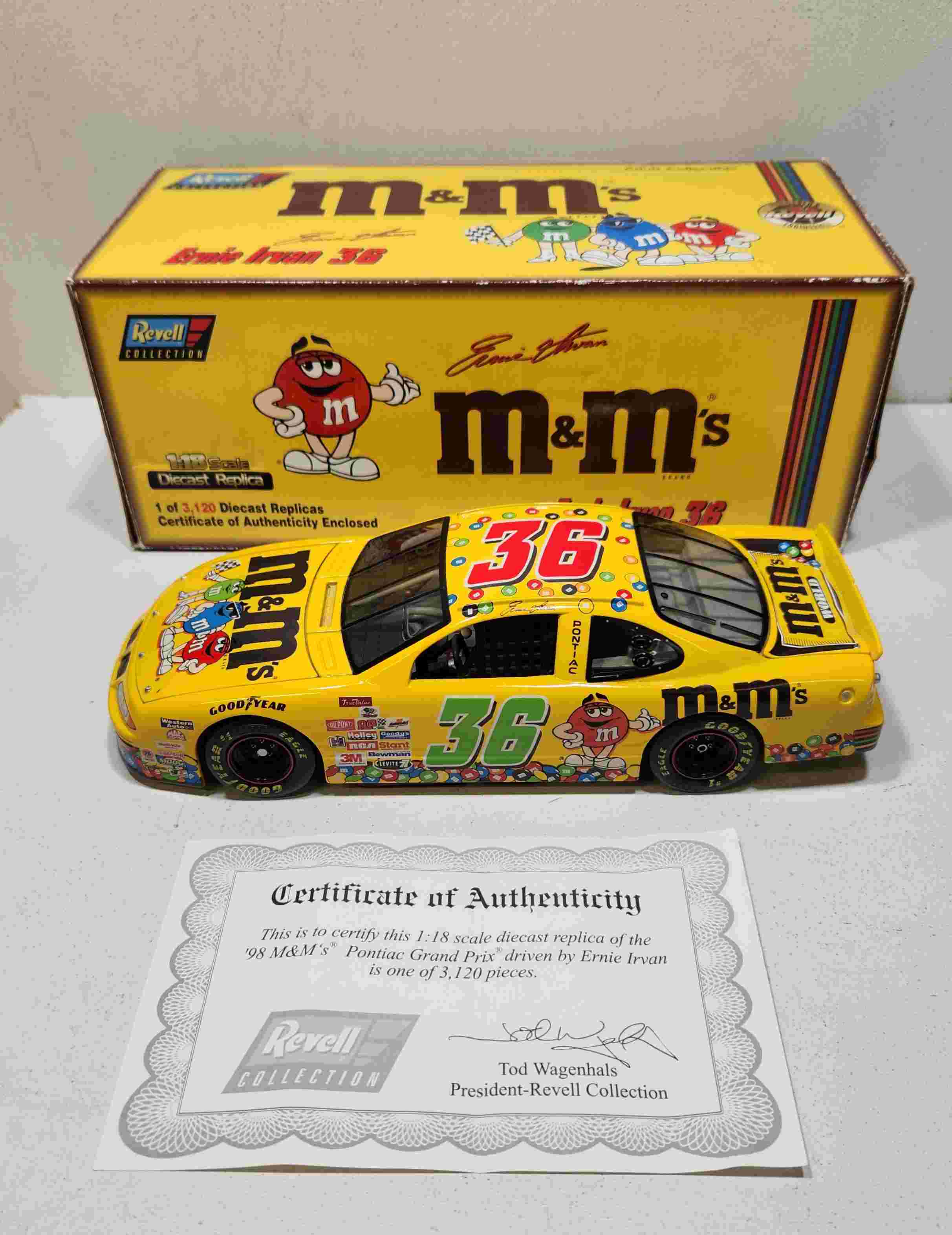 1998 Ernie Irvan 1/18th M&M's Pontiac Grand Prix