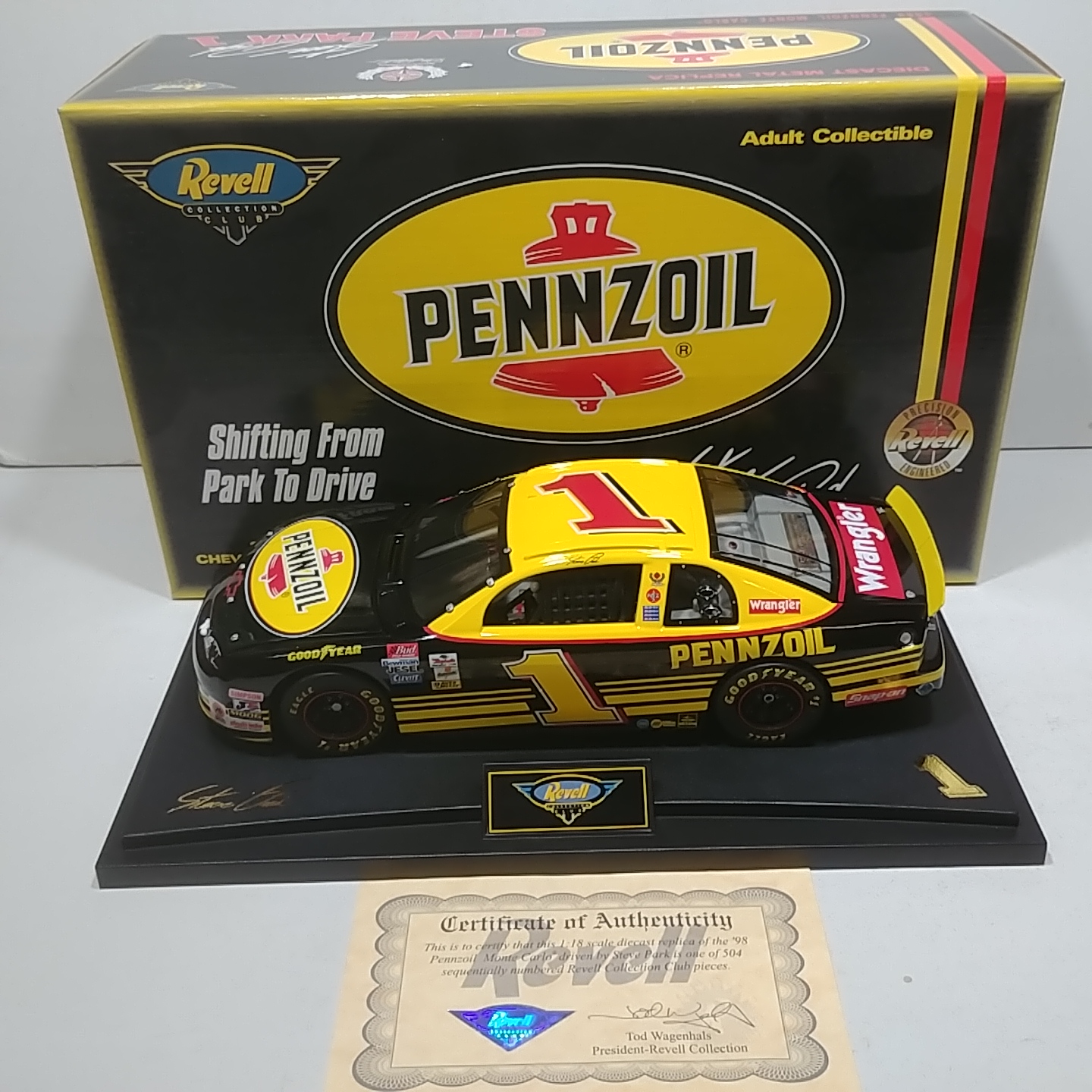 1998 Steve Park 1/18th Pennzoil "Reverse Paint" Monte Carlo