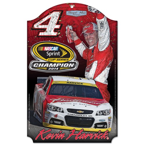 2014 Kevin Harvick Budweiser "Sprint Cup Champion" wood sign