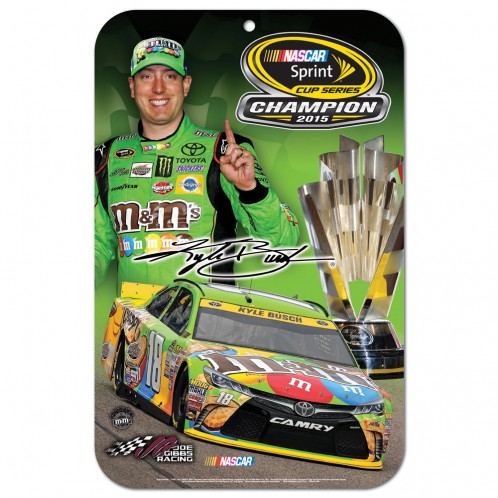 2015 Kyle Busch M&M's "Sprint Cup Champion" Plastic Sign