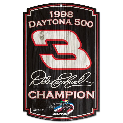 1998 Dale Earnhardt Daytona 500 Champion wood sign