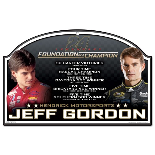 2016 Jeff Gordon "Foundation of A Champion" wood sign