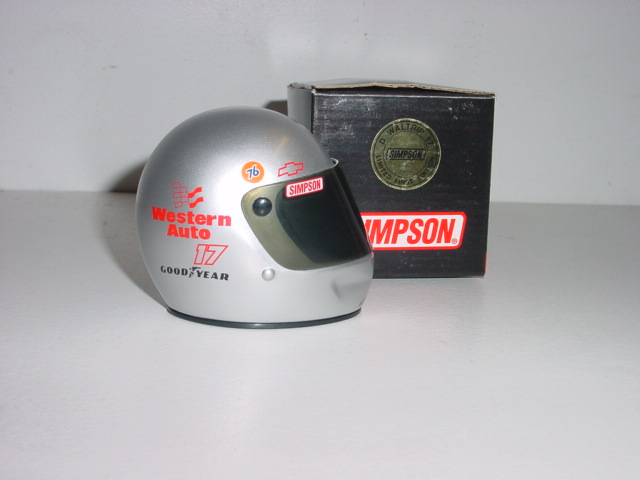 1996 Darrell Waltrip 1/4th Western Auto mini helmet