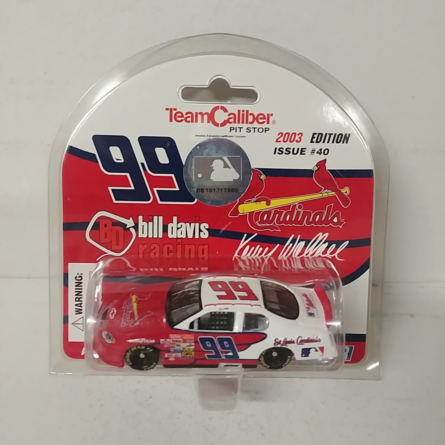 2003 Kenny Wallace 1/64th St. Loius Cardinals Pitstop Series car
