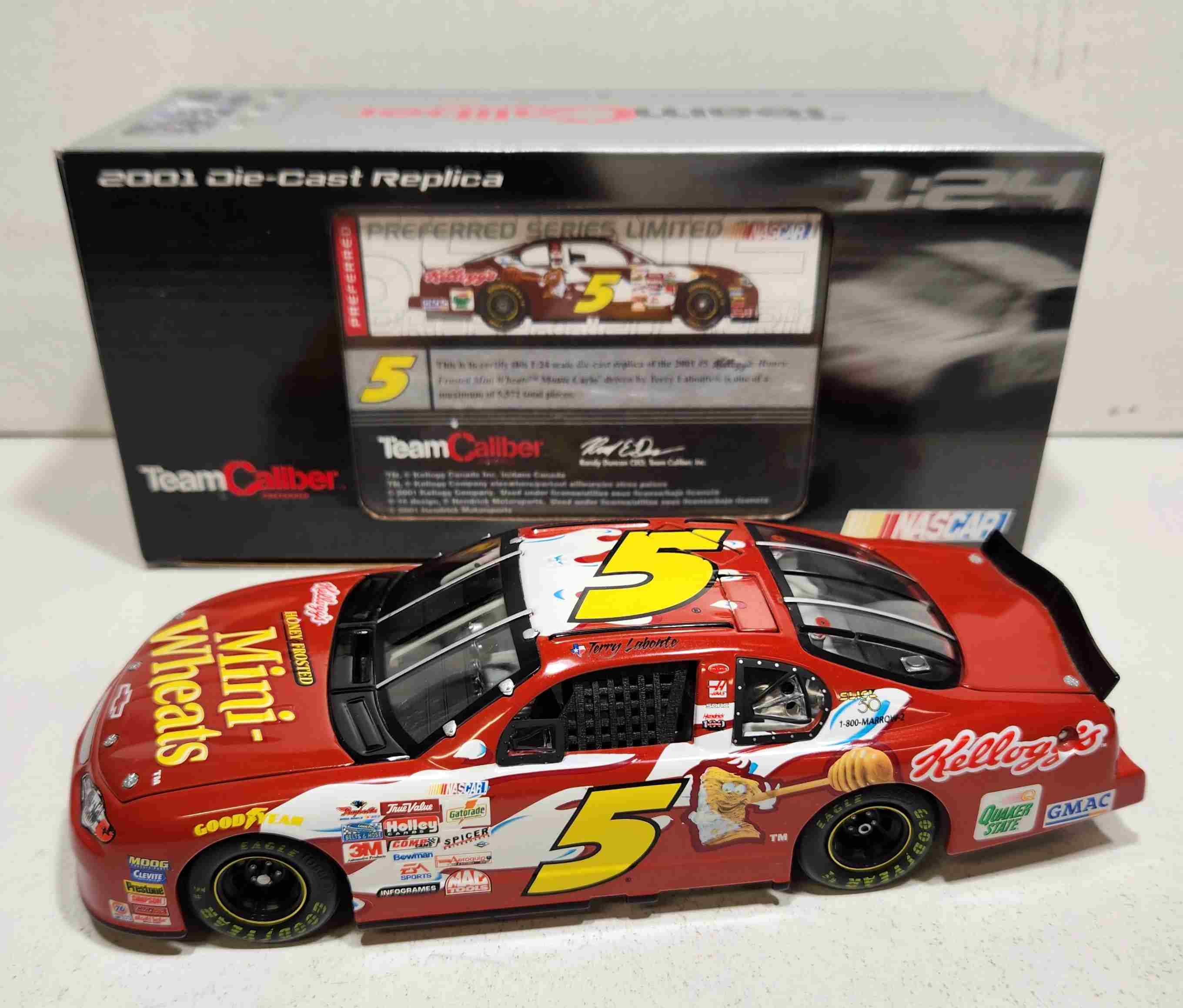 2001 Terry Labonte 1/24th Kelloggs "Honey Frosted Mini Wheats" Preferred Series Monte Carlo