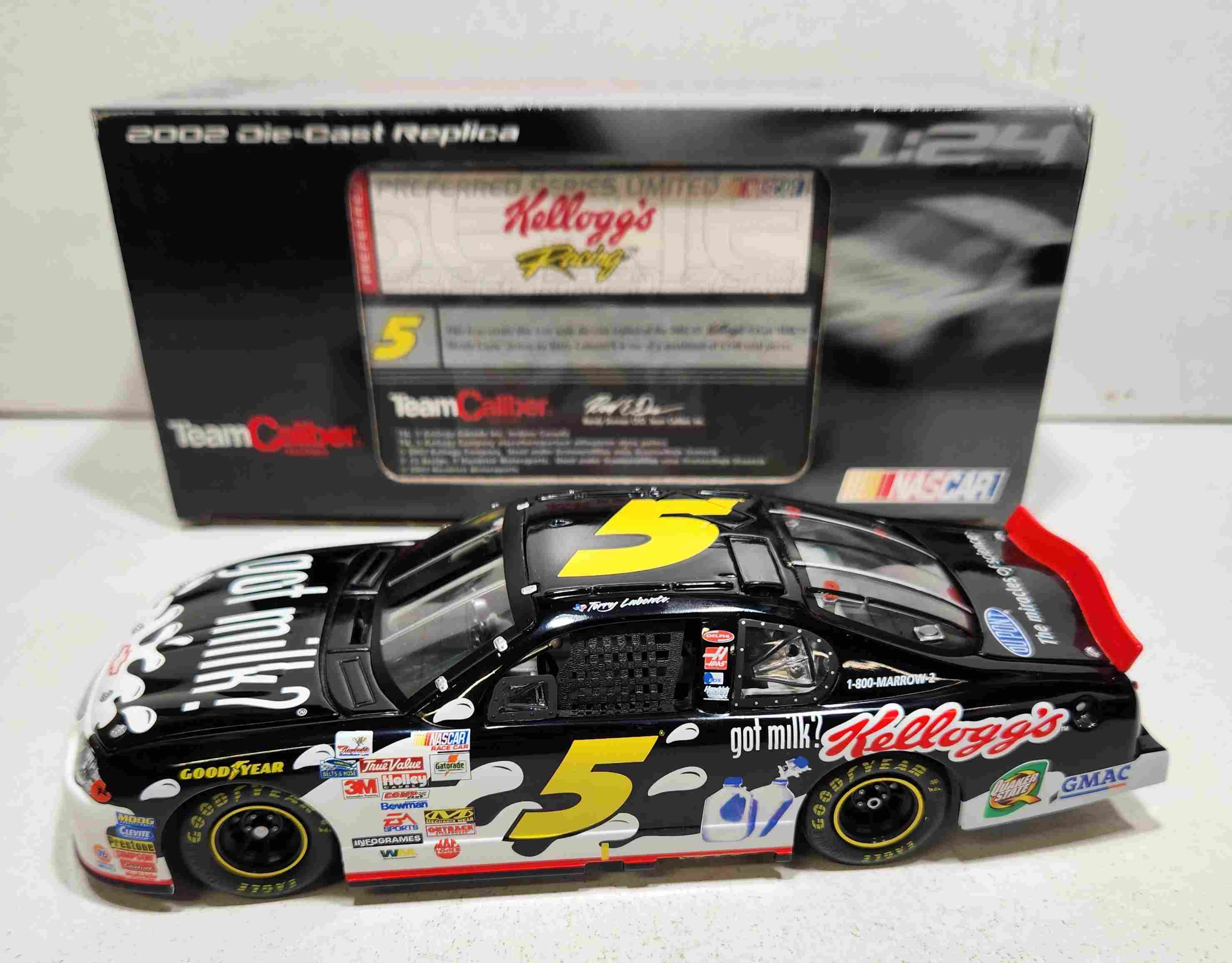 2002 Terry Labonte 1/24th Kellogg's "Got Milk" Preferred Series Monte Carlo