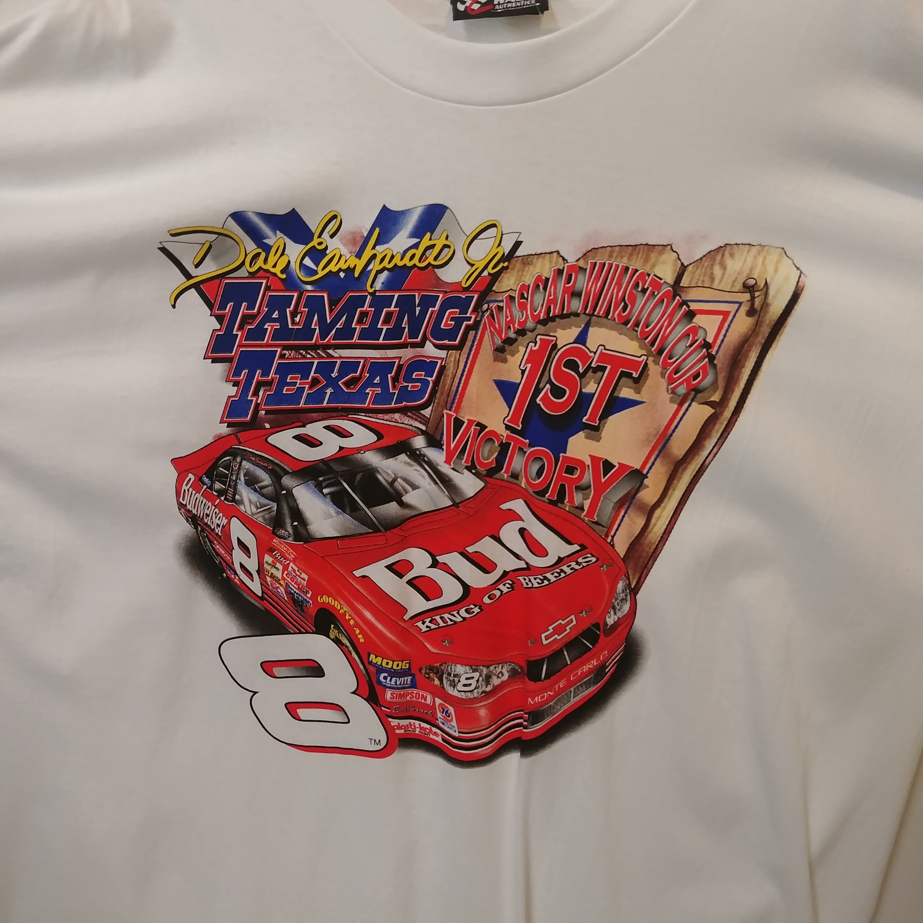 2000 Dale Earnhardt Jr Budweiser "Taming Texas""1st Win" tee