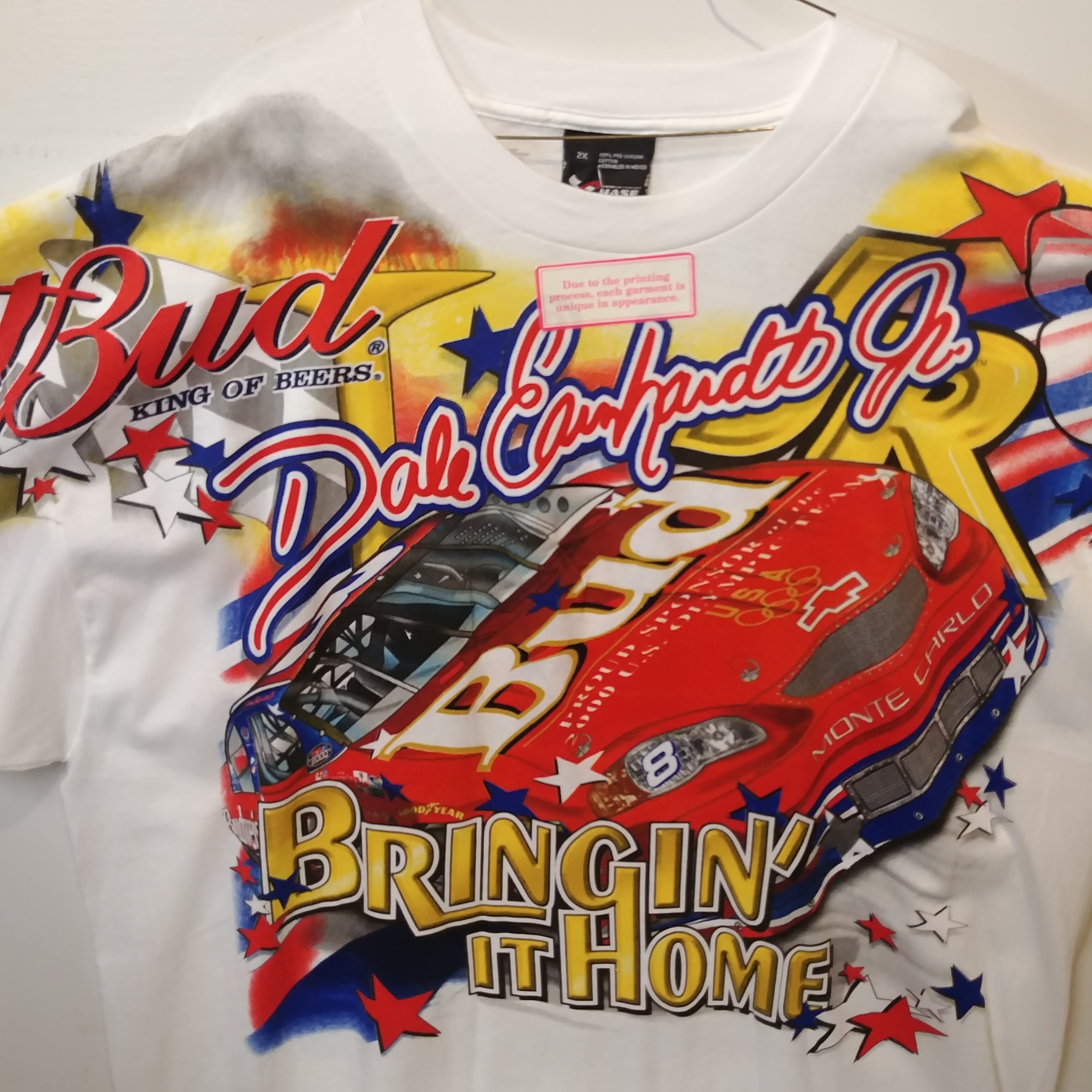 2000 Dale Earnhardt Jr Budweiser  "Bringin it Home""Olympic" Total Print tee