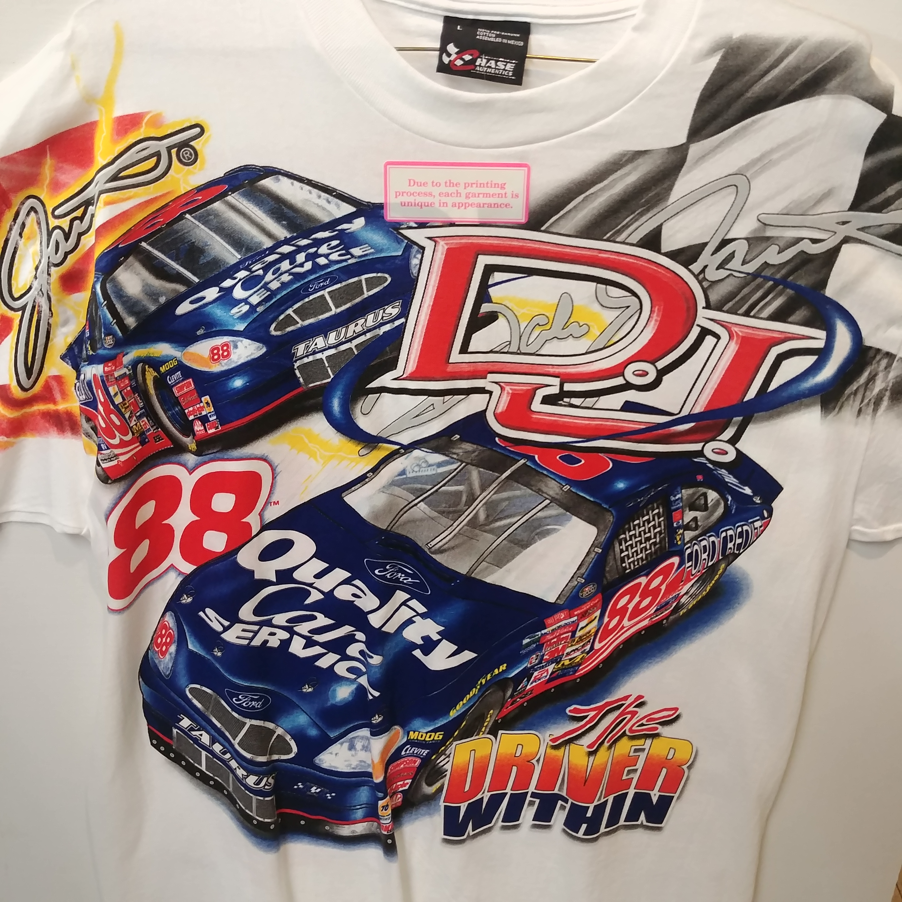 2000 Dale Jarrett Quality Care "Power To Win" Total Print tee
