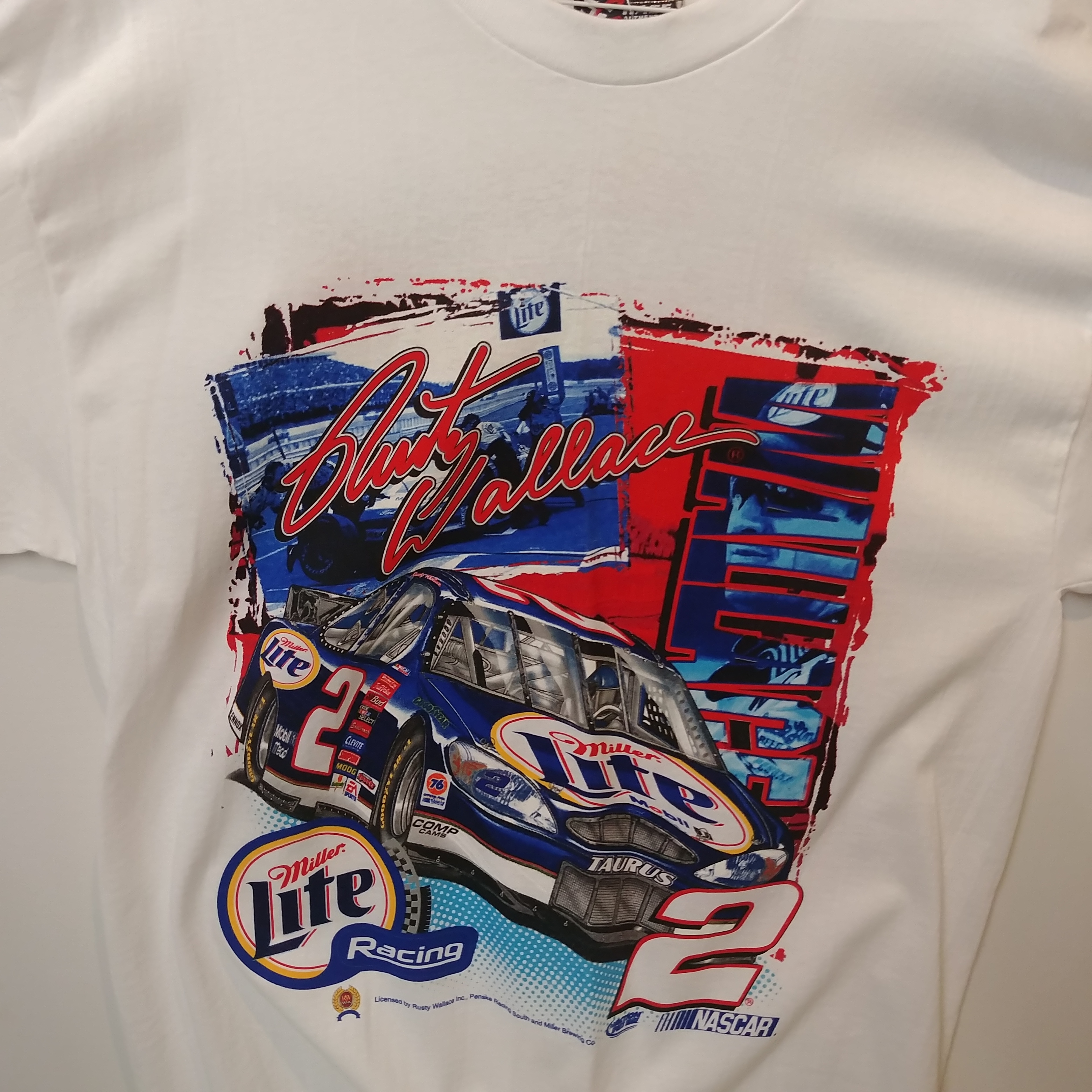 2001 Rusty Wallace Miller Lite "Schedule" tee