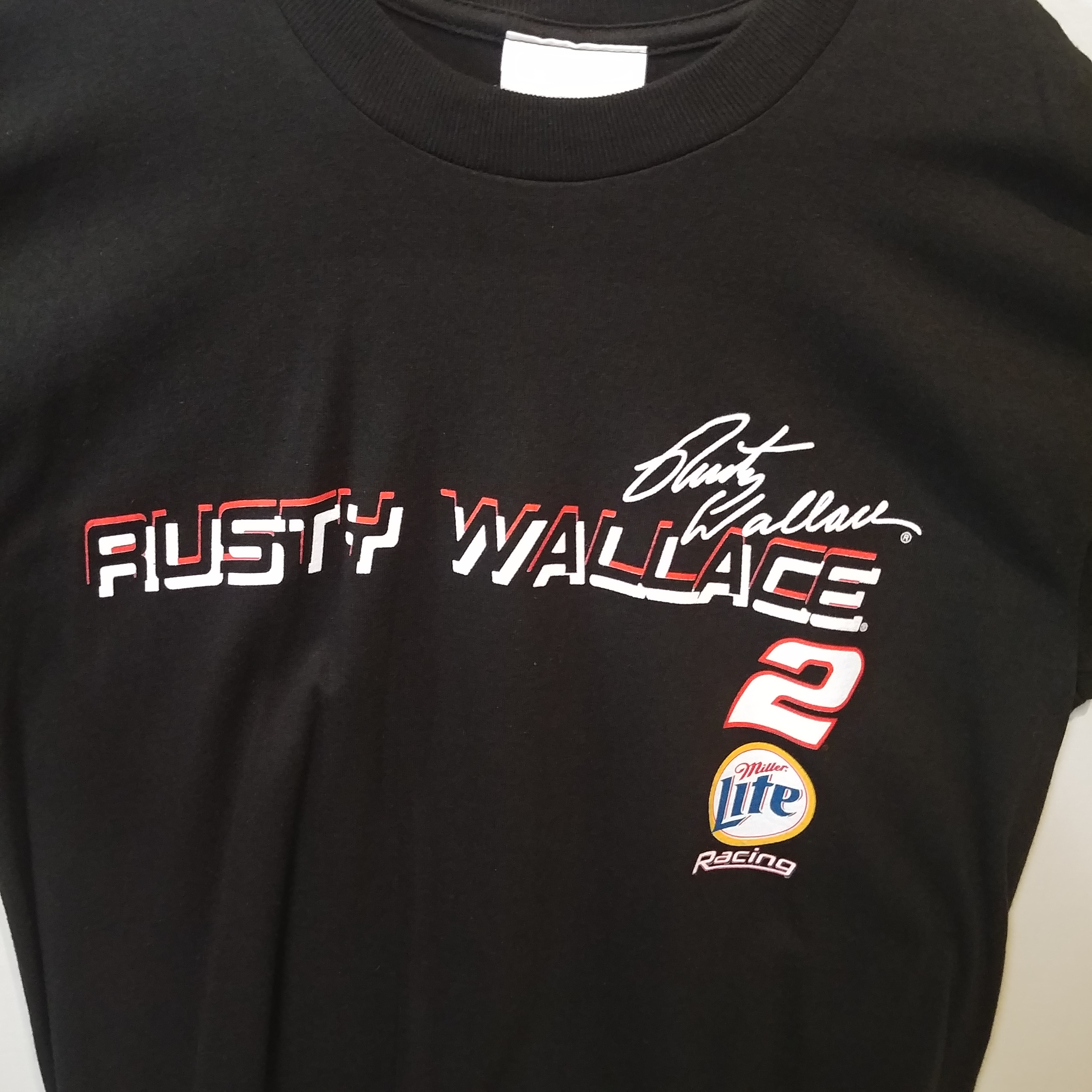 2002 Rusty Wallace Miller Lite black tee