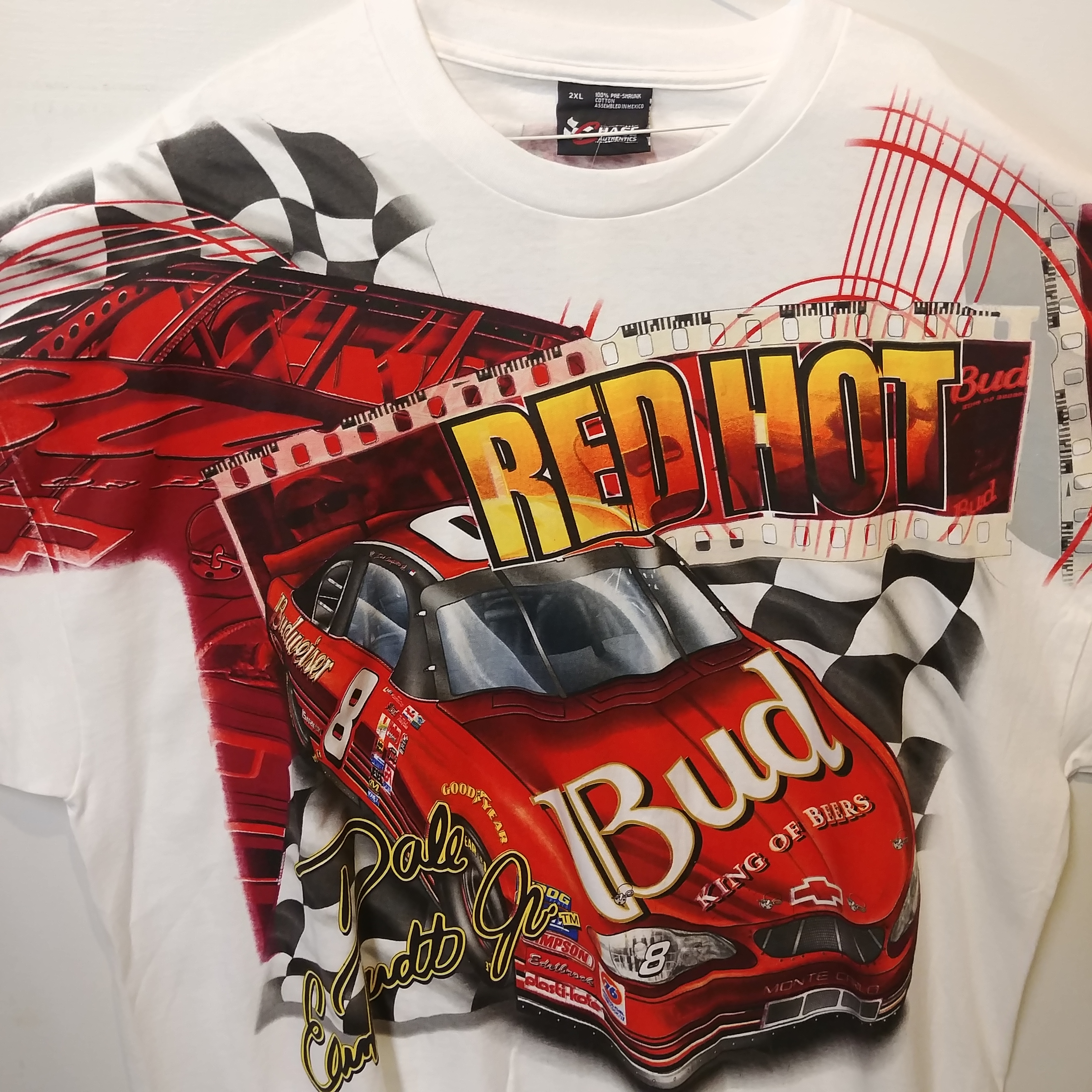 2003 Dale Earnhardt Jr Budweiser "Red Hot" Total Print tee