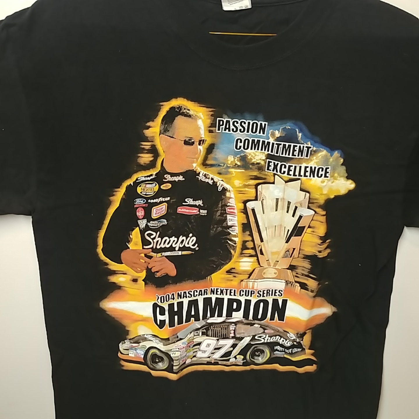 2004 Kurt Busck NEXTEL Cup Champion Black T-shirt