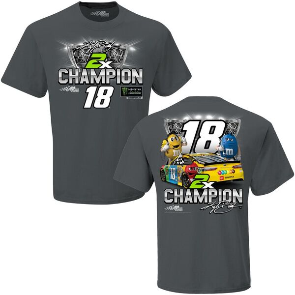 2019 Kyle Busch M&M's "Monster Energy 2 Time Champion" gray tee