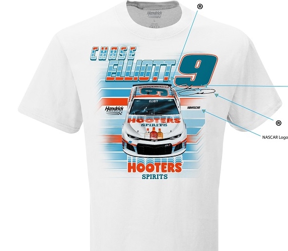 2019 Chase Elliott Hooters Spirits tee