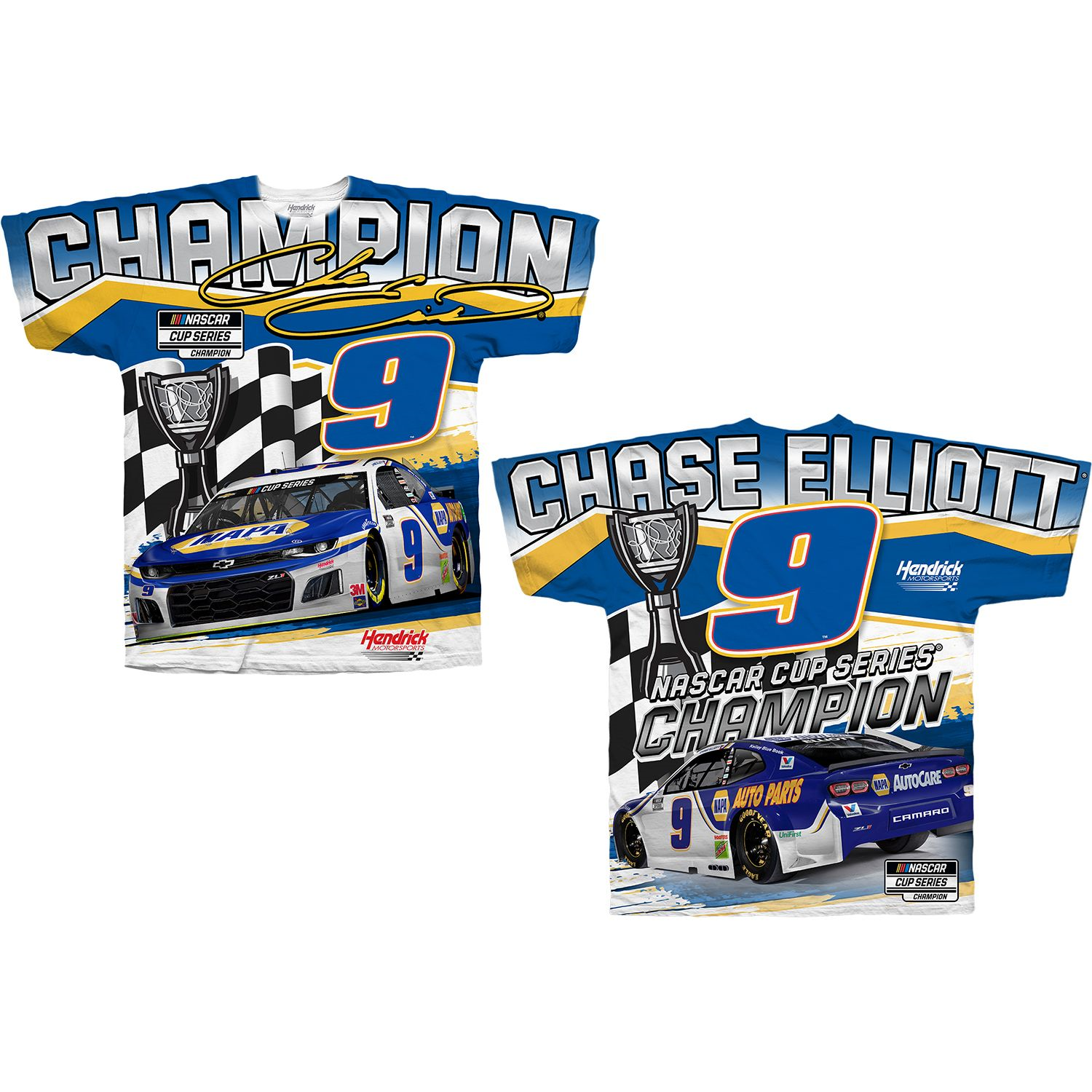 2020 Chase Elliott NAPA "NASCAR Cup  Champion" Total Print Sublimated tee