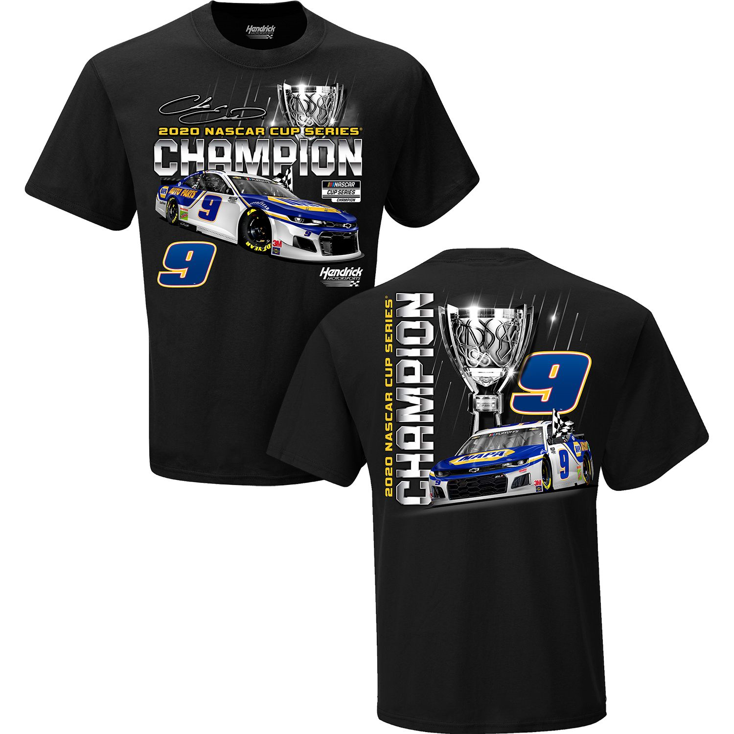 2020 Chase Elliott NAPA "NASCAR Cup Champion" black 2 spot tee