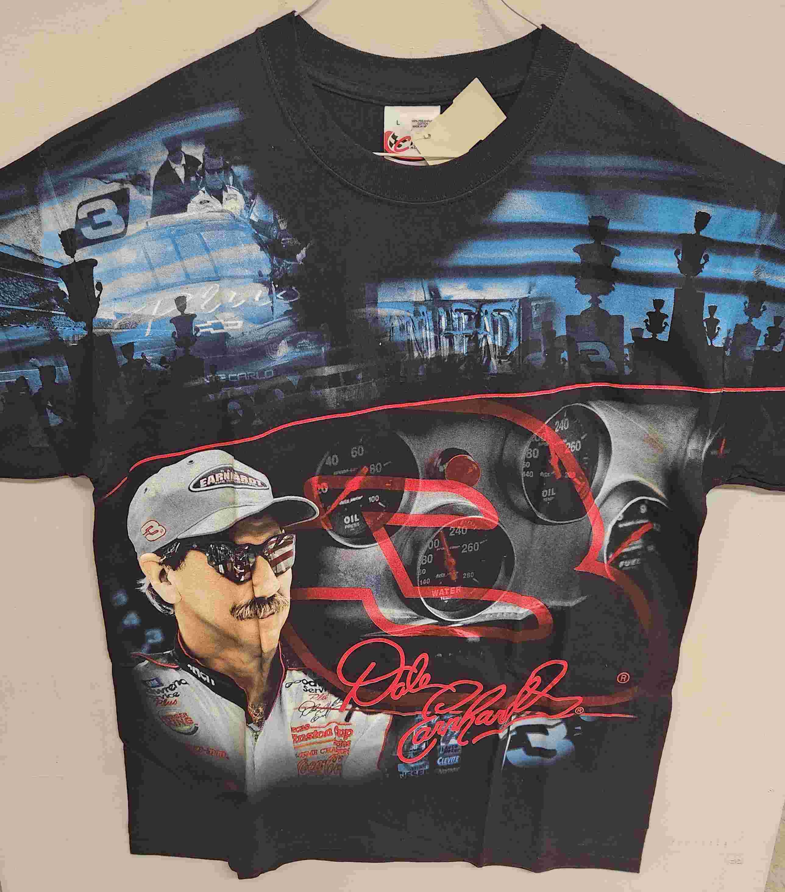 1997 Dale Earnhardt Goodwrench "The Intimidattor" Total Print black tee