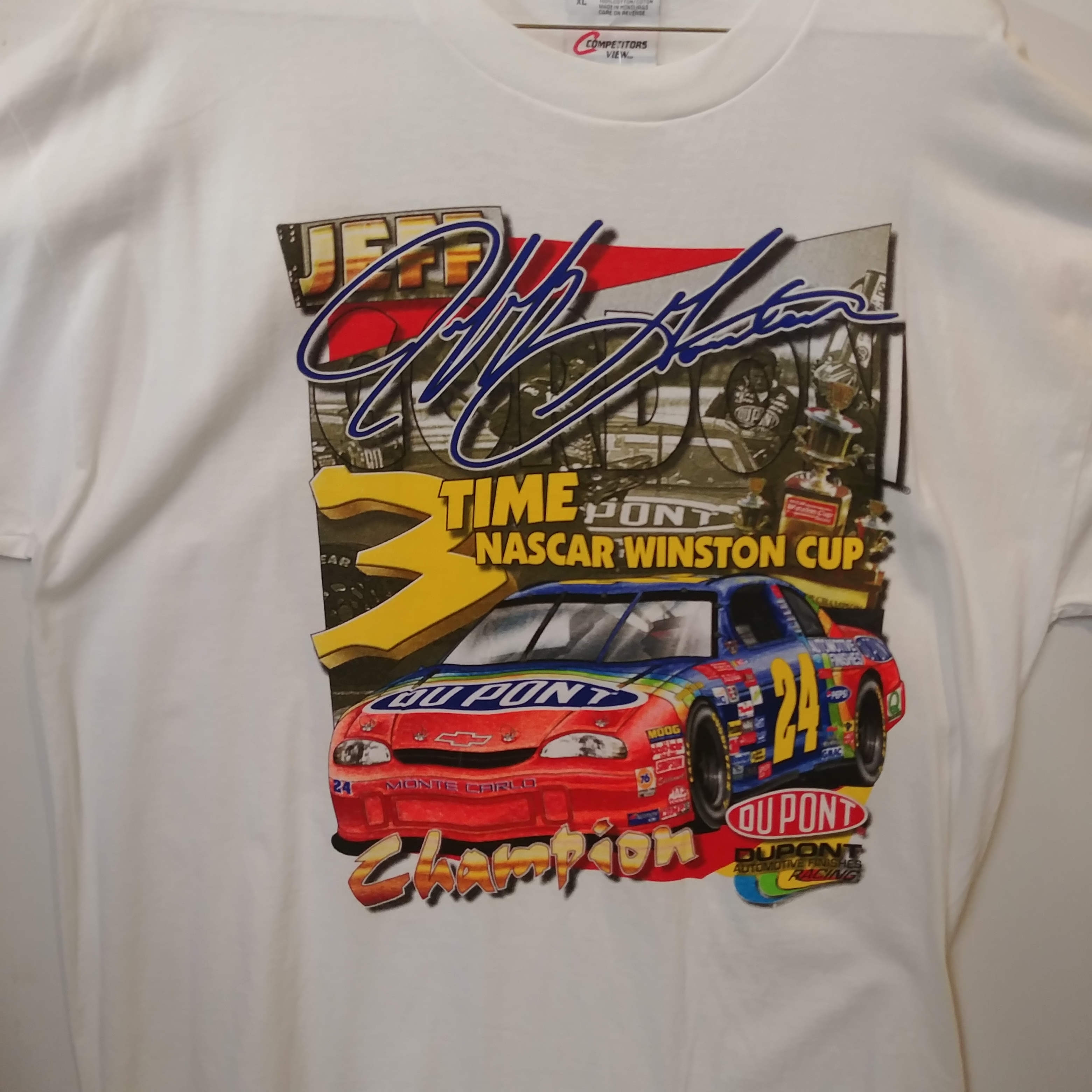 1998 Jeff Gordon Dupont "3 Time Winston Cup Champion" tee