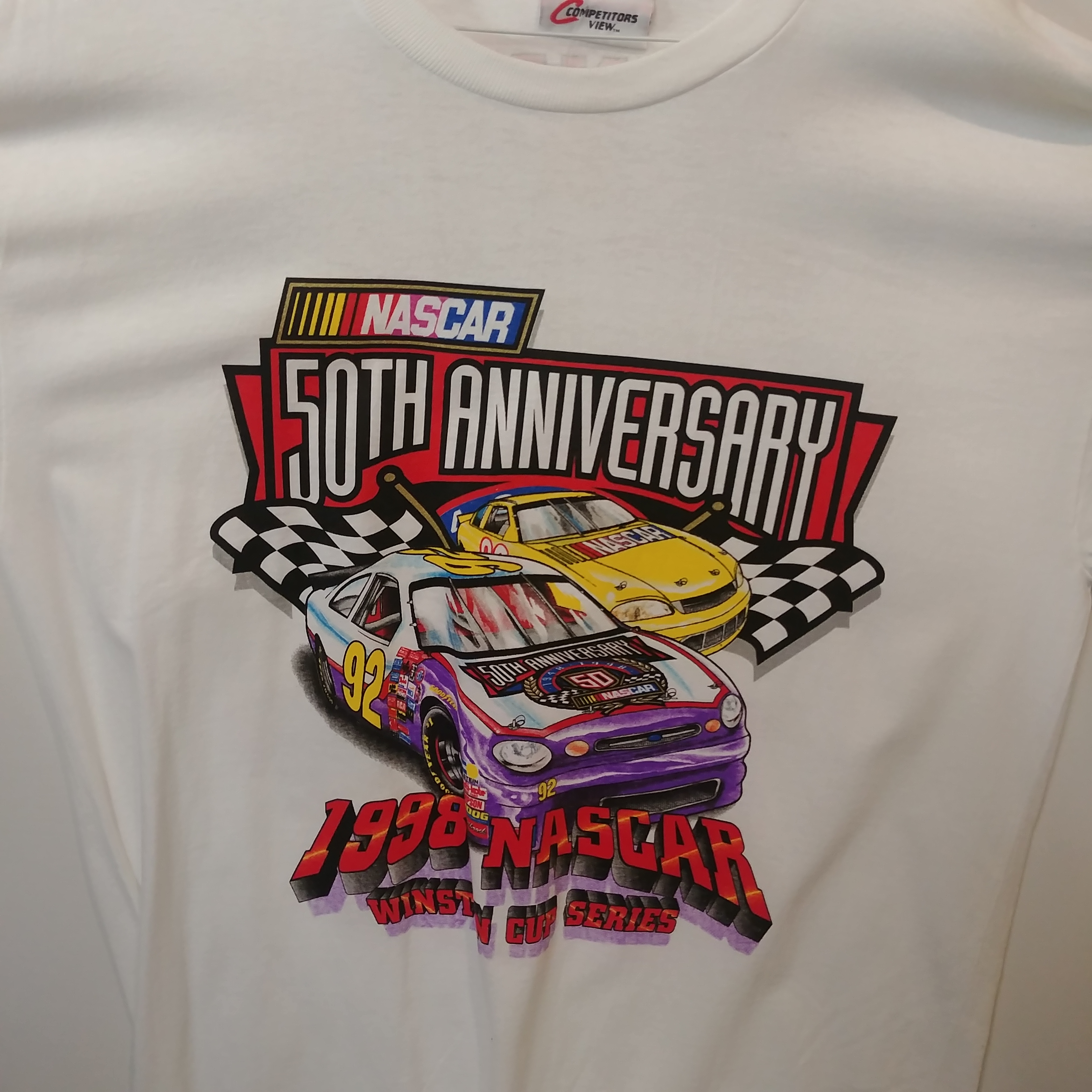 1998 Winston Cup Nascar "50th Anniversary" Schedule tee