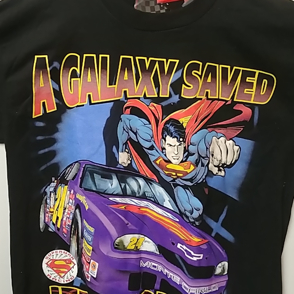 1999 Jeff Gordon Dupont Superman "A Galaxy Saved" tee 