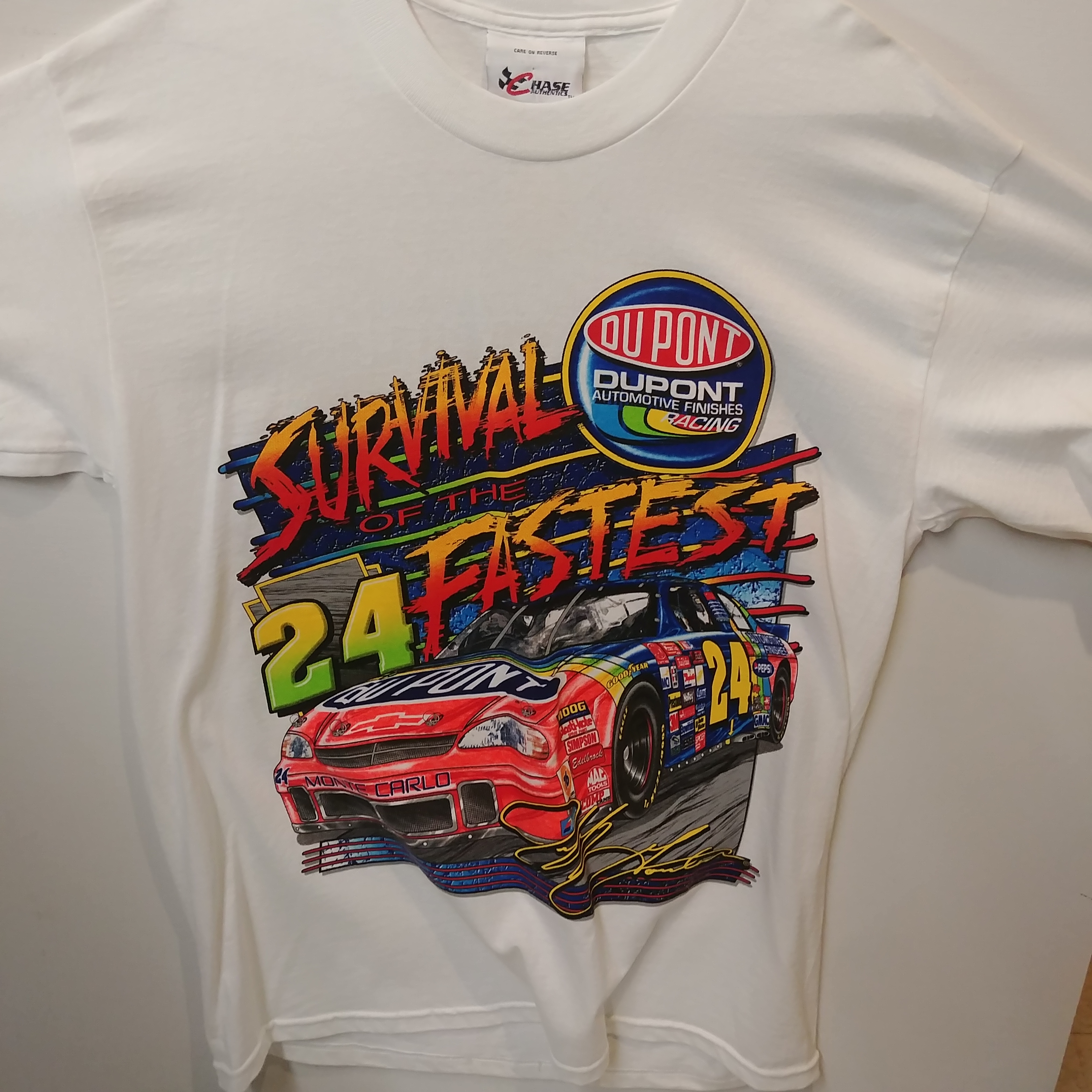 1999 Jeff Gordon Dupont "Survival of the Fastest" tee