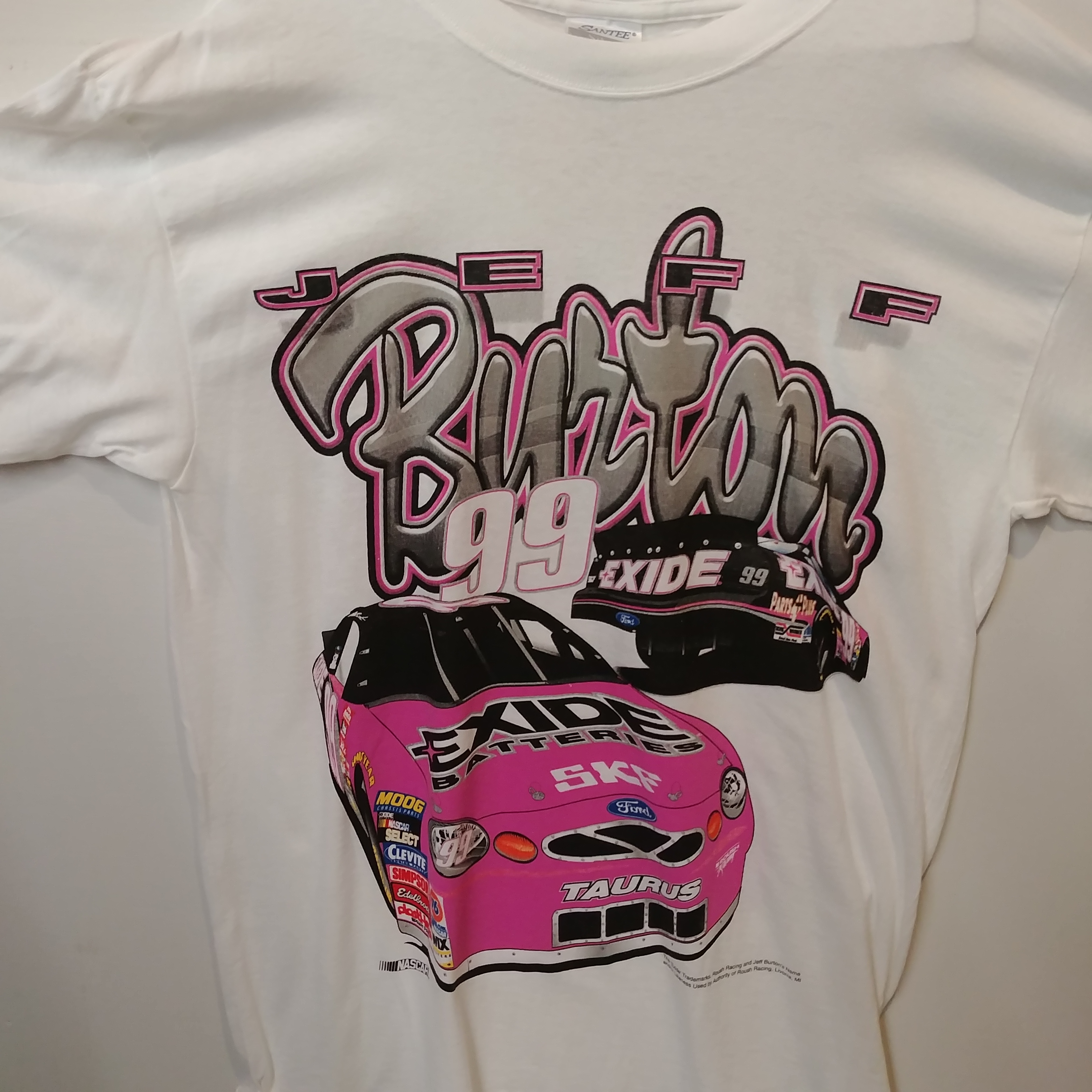 1999 Jeff Burton Exide tee