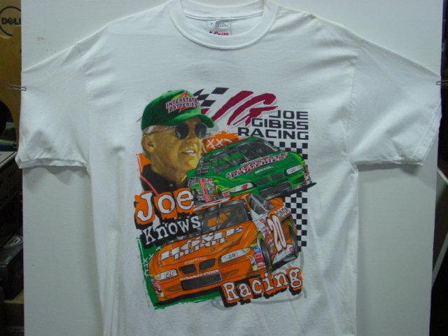 1999 Bobby Labonte Tony Stewart Joe Gibbs "Knows Racing" Team tee