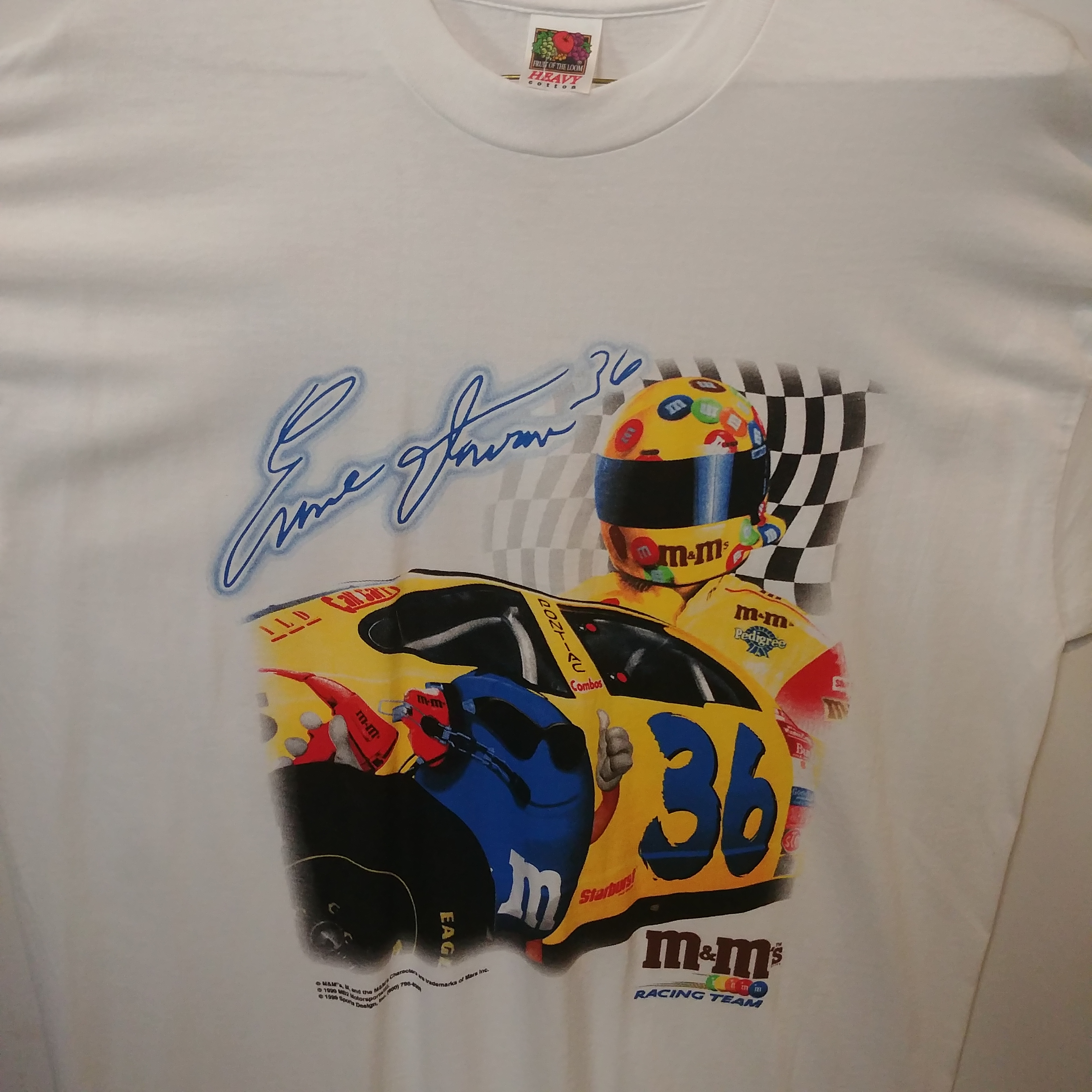 1999 Ernie Irvan M&M's "Get Used To The View" tee