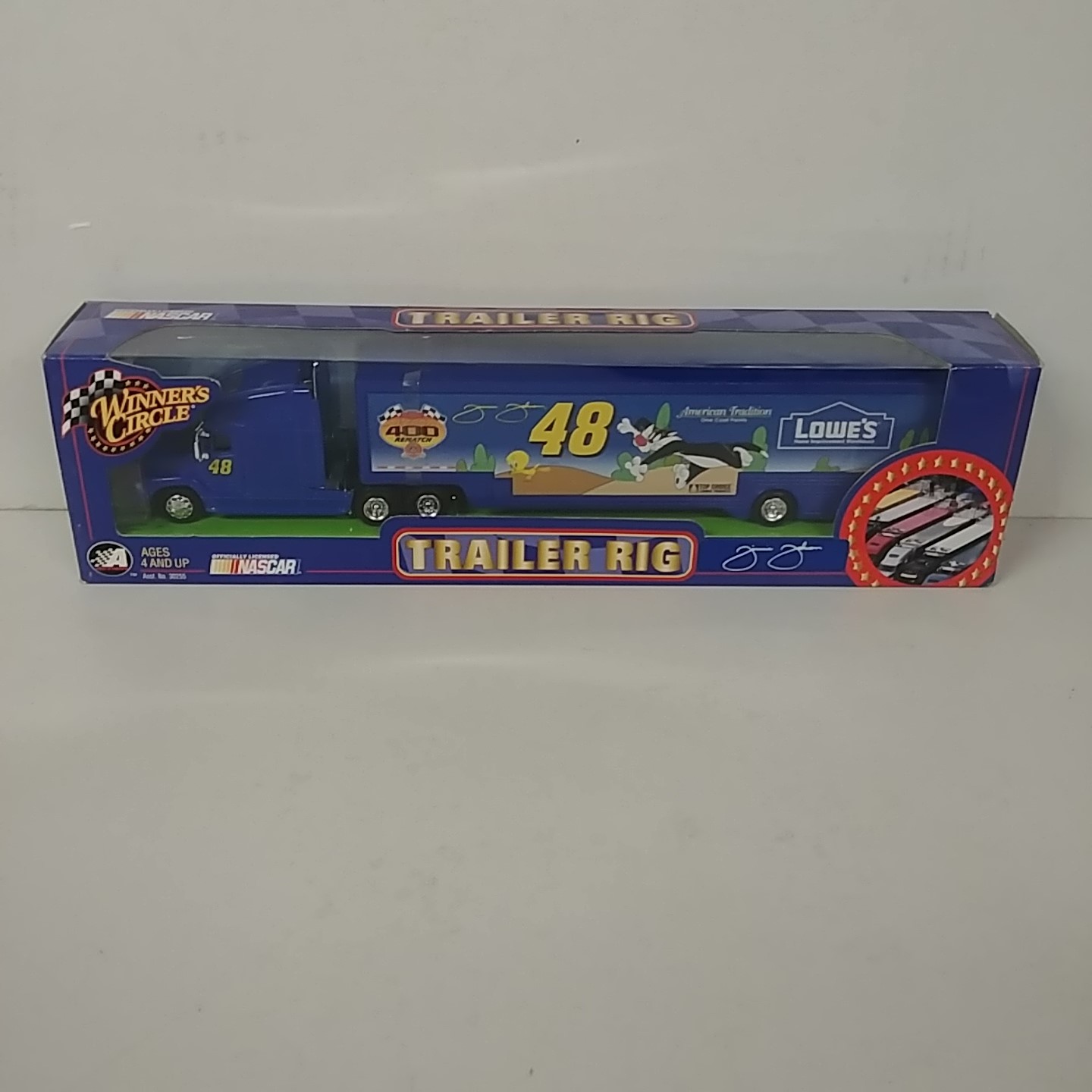 2002 Jimmie Johnson 1/64th Lowe's "Looney Tunes" hauler