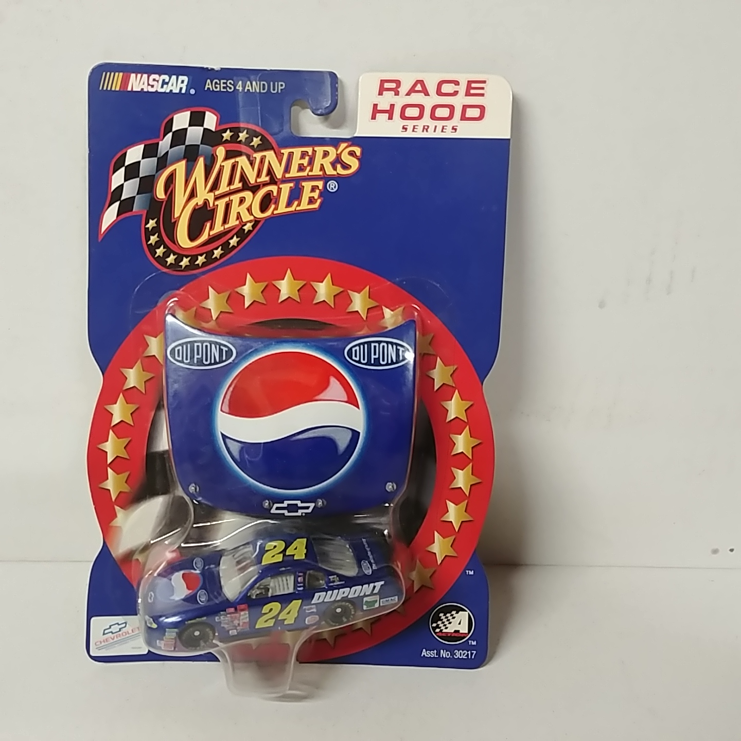 2002 Jeff Gordon 1/64th Pepsi car with hood