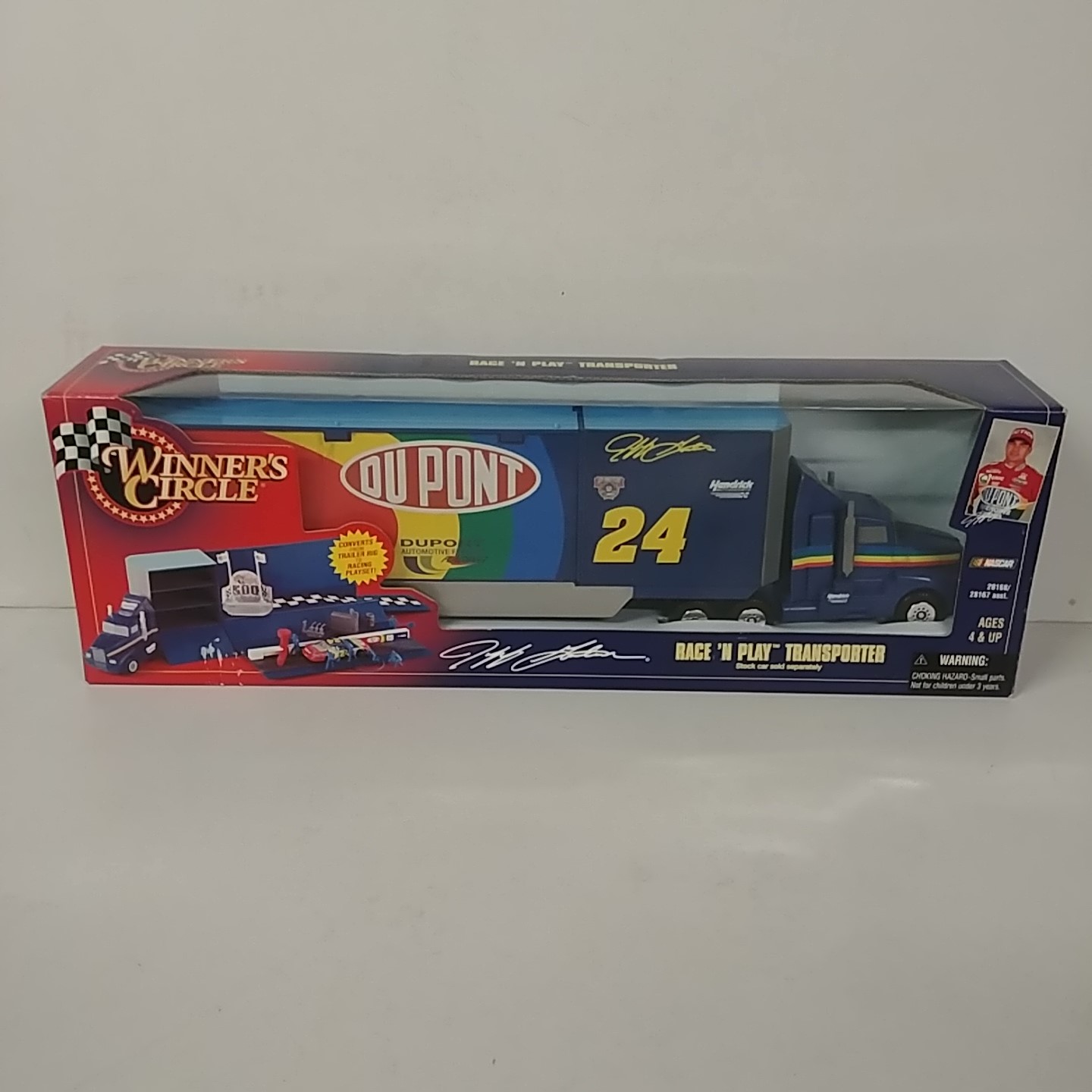 1998 Jeff Gordon 1/64th Dupont "Race and Play" hauler