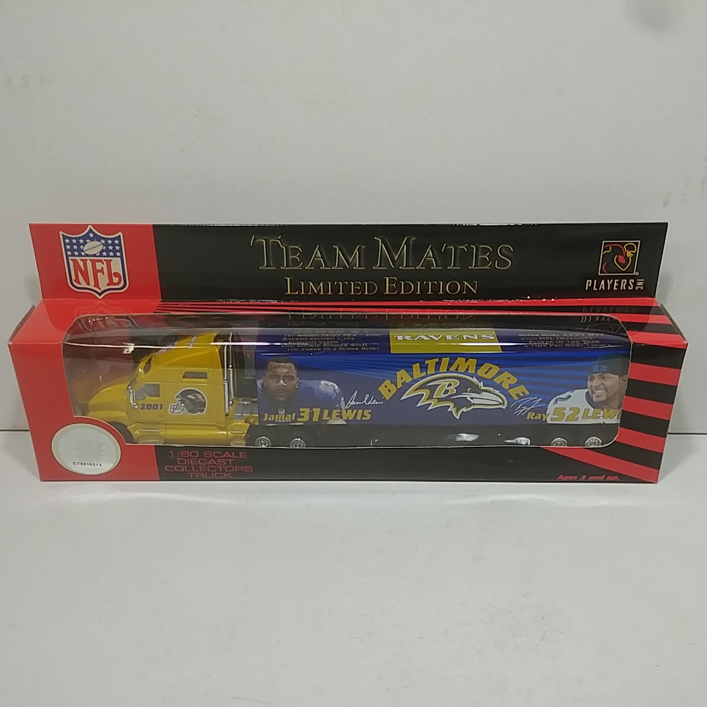 2001 Baltimore Ravens 1/80th "Jamal Lewis Ray Lewis" Team  Mates Hauler