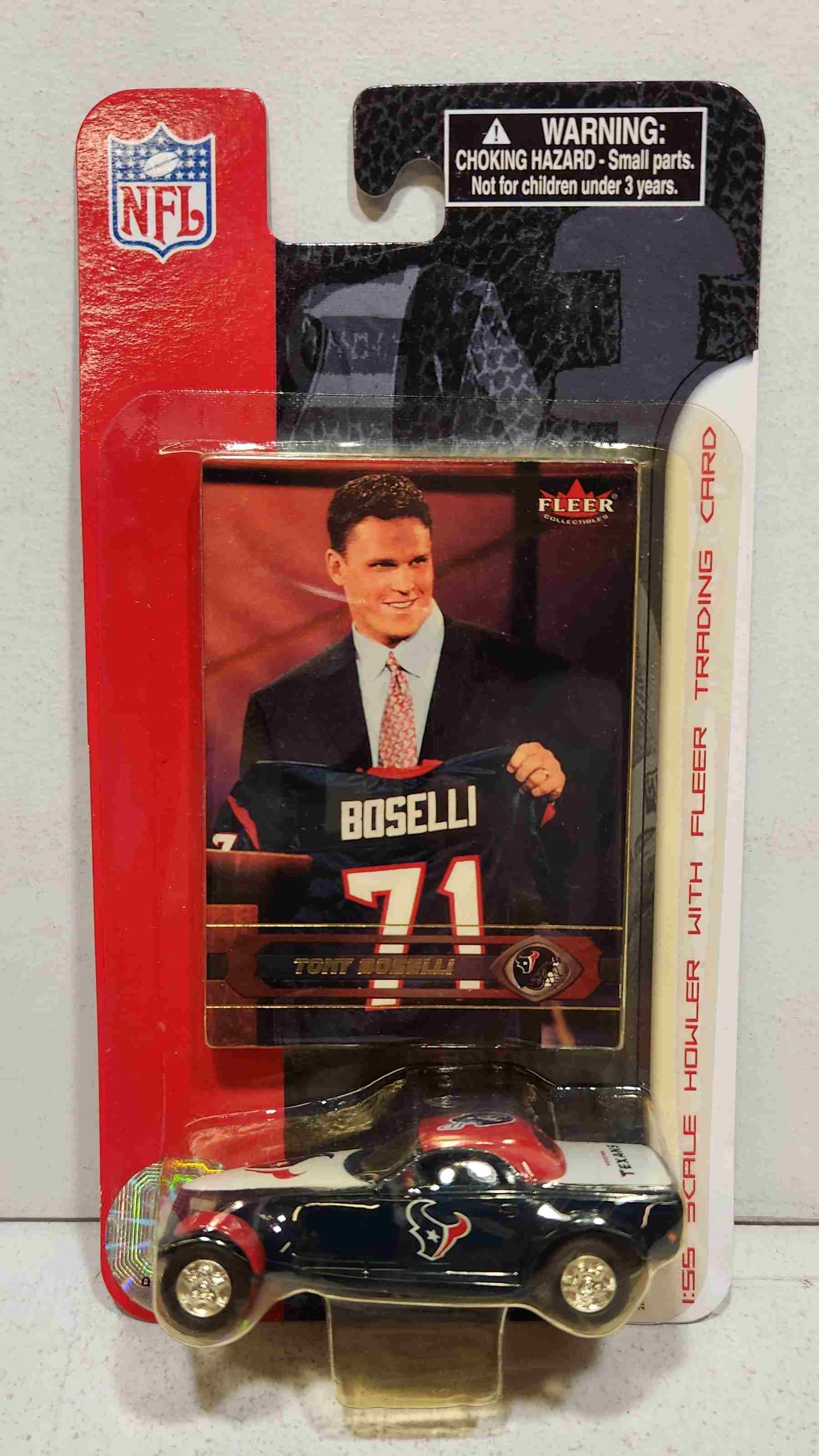 2002 Houston Texans 1/55th Chrysler Howler with Tony Boselli Trading Card