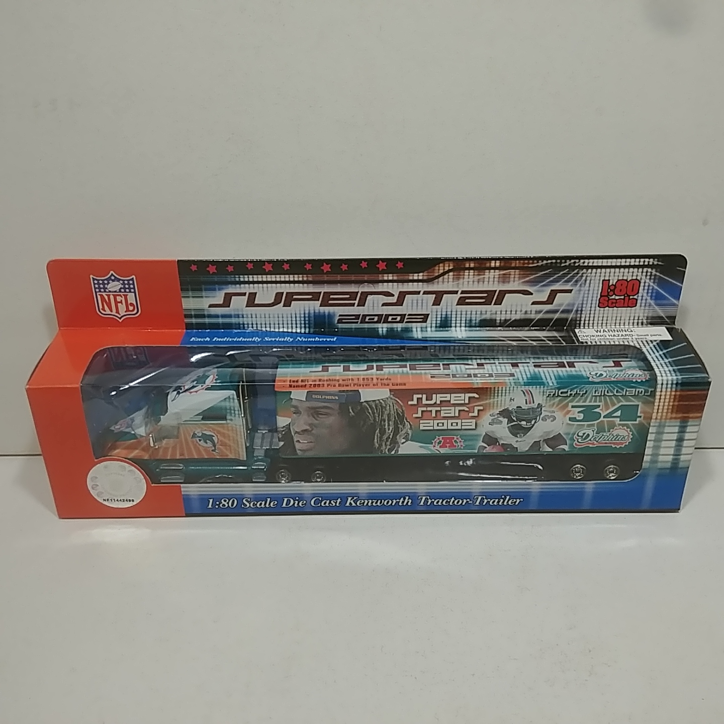 2003 Ricky Williams 1/80th Miami Dolphins Superstar tractor trailer