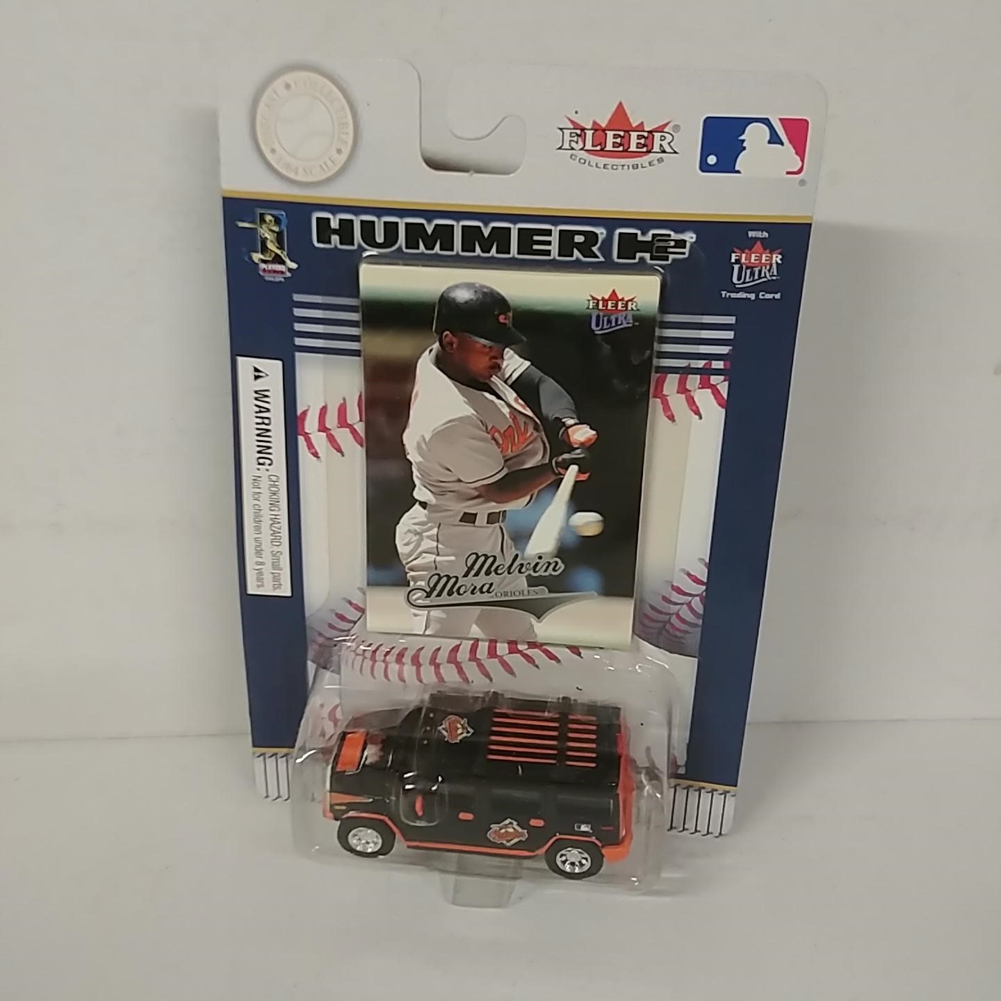 2004 Balitmore Orioles 1/64th Hummer with Melvin Mora trading card