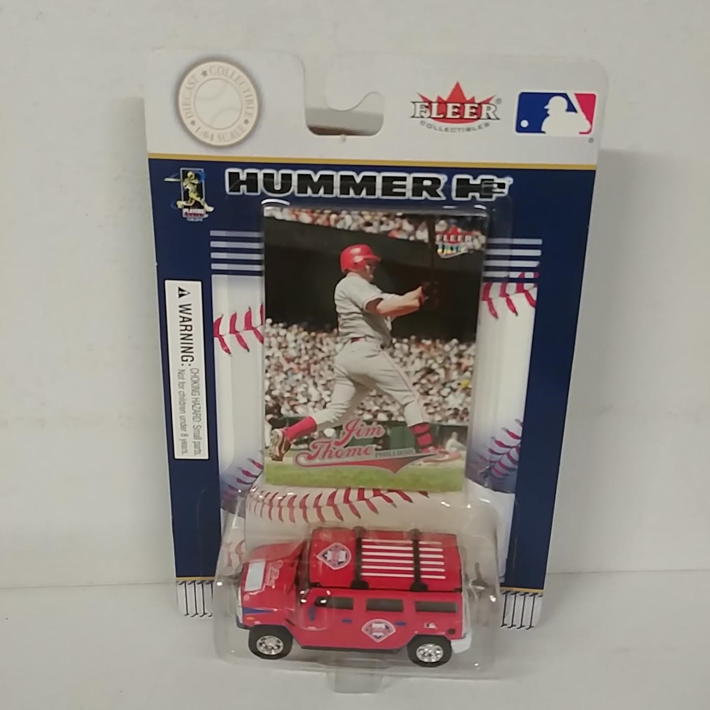 2004 Philadelphia Phillies 1/64th Hummer with Jim Thome trading card