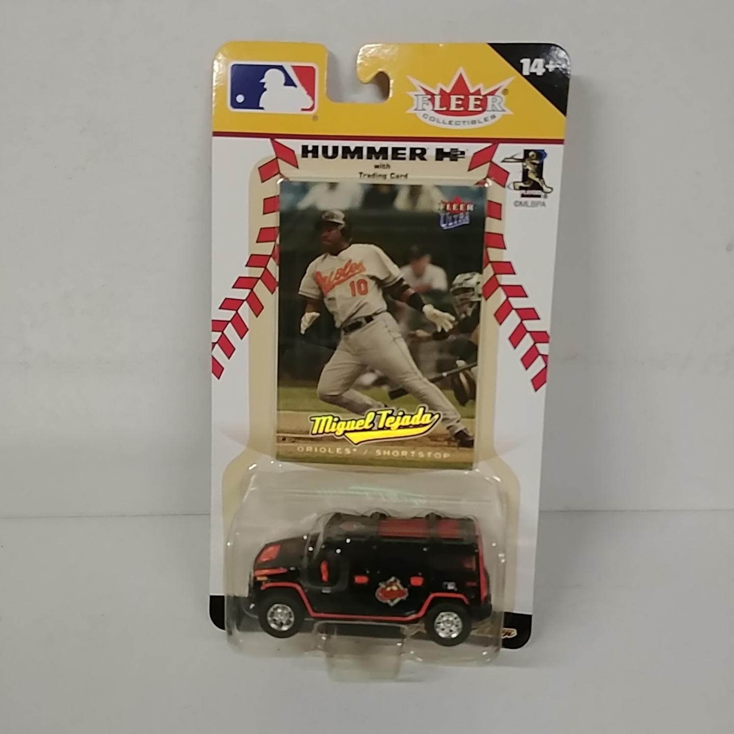 2005 Balitmore Orioles 1/64th Hummer with Miquel Tejada trading card