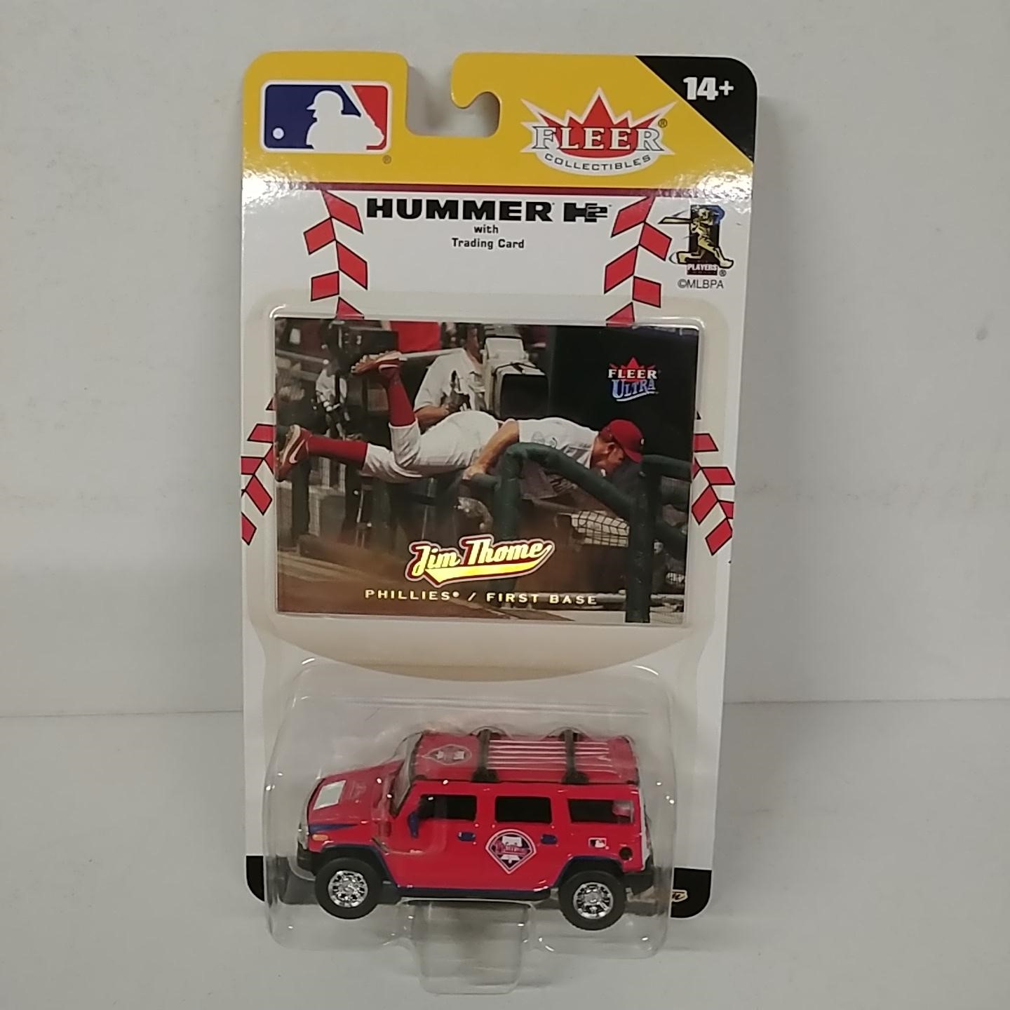2005 Philadelphia Phillies 1/64th Hummer with Jim Thome trading card