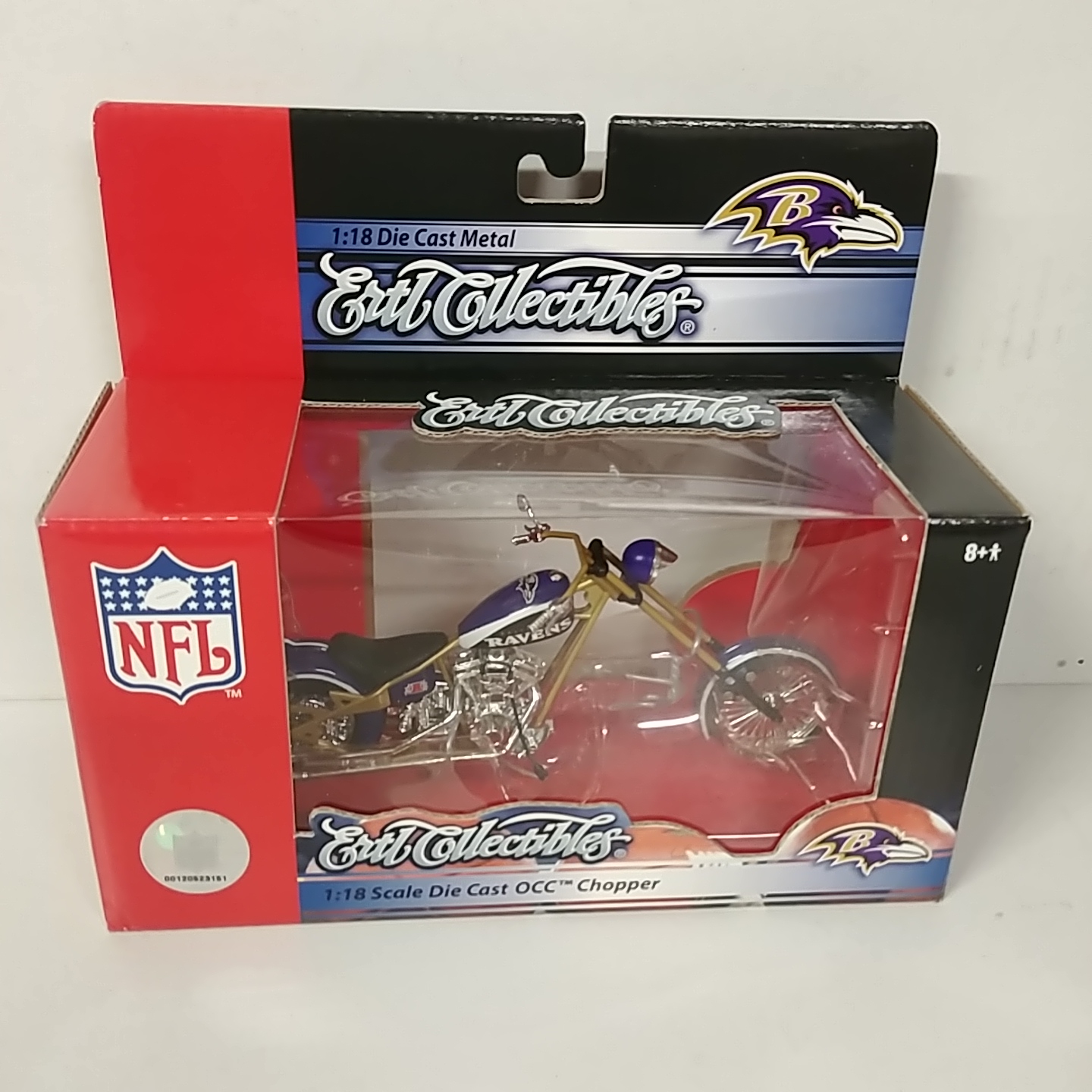 2006 Baltimore Ravens 1/18th Chopper Bike