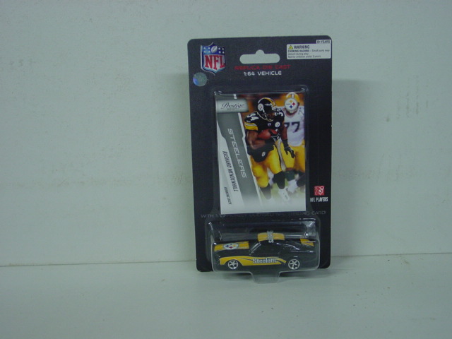 2010 Pittsburgh Steelers 1/64th Mustang with Rashard Mendenhall trading card