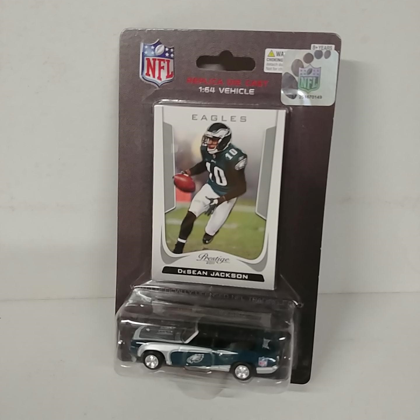 2011 Phildelphia Eagles 1/64th Mustang with Desean Jackson trading card