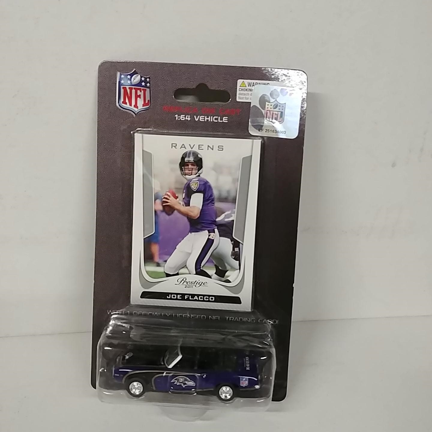 2011 Balitmore Ravens 1/64th Mustang with Joe Flacco trading card