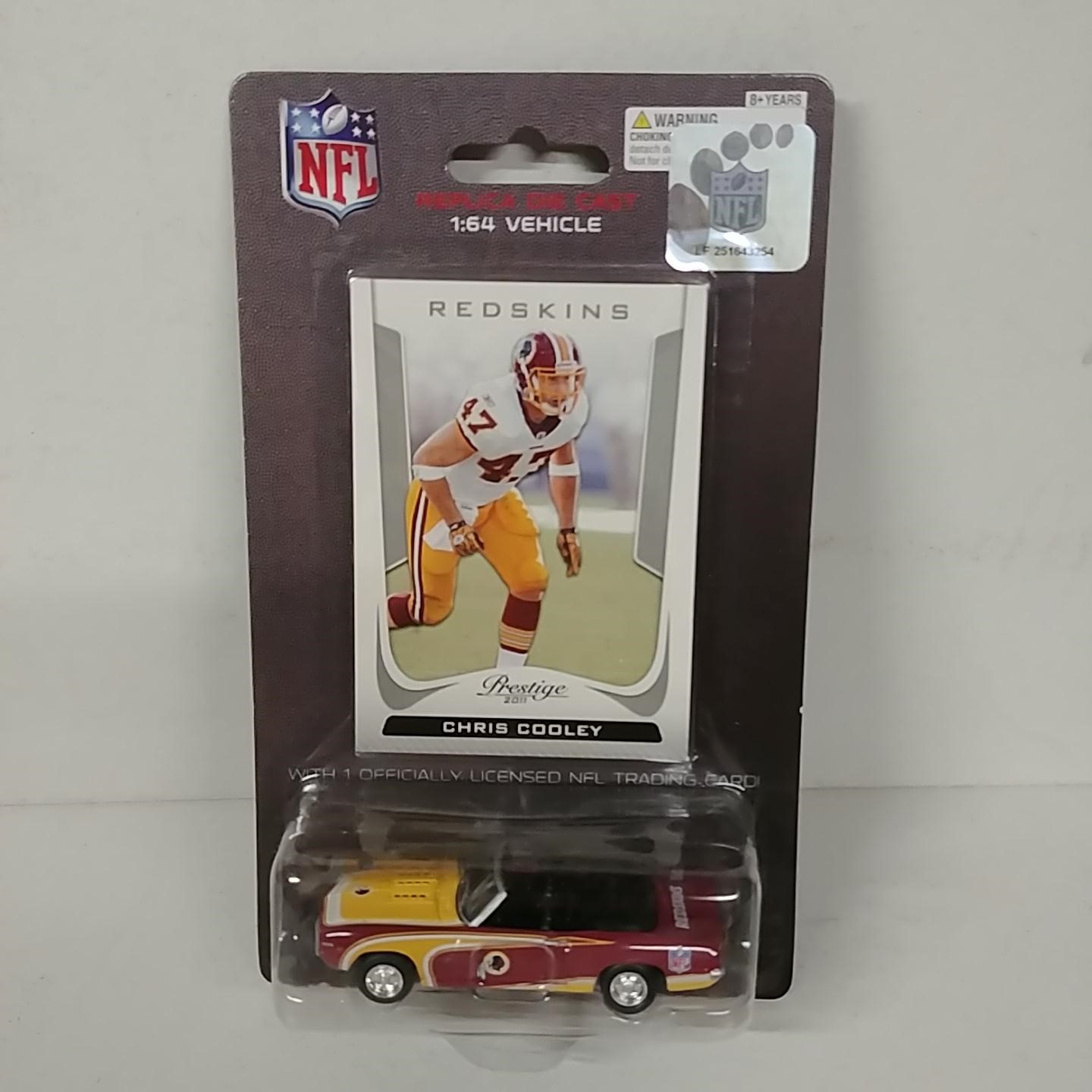 2011 Washington Redskins 1/64th Mustang with Chris Cooley trading card