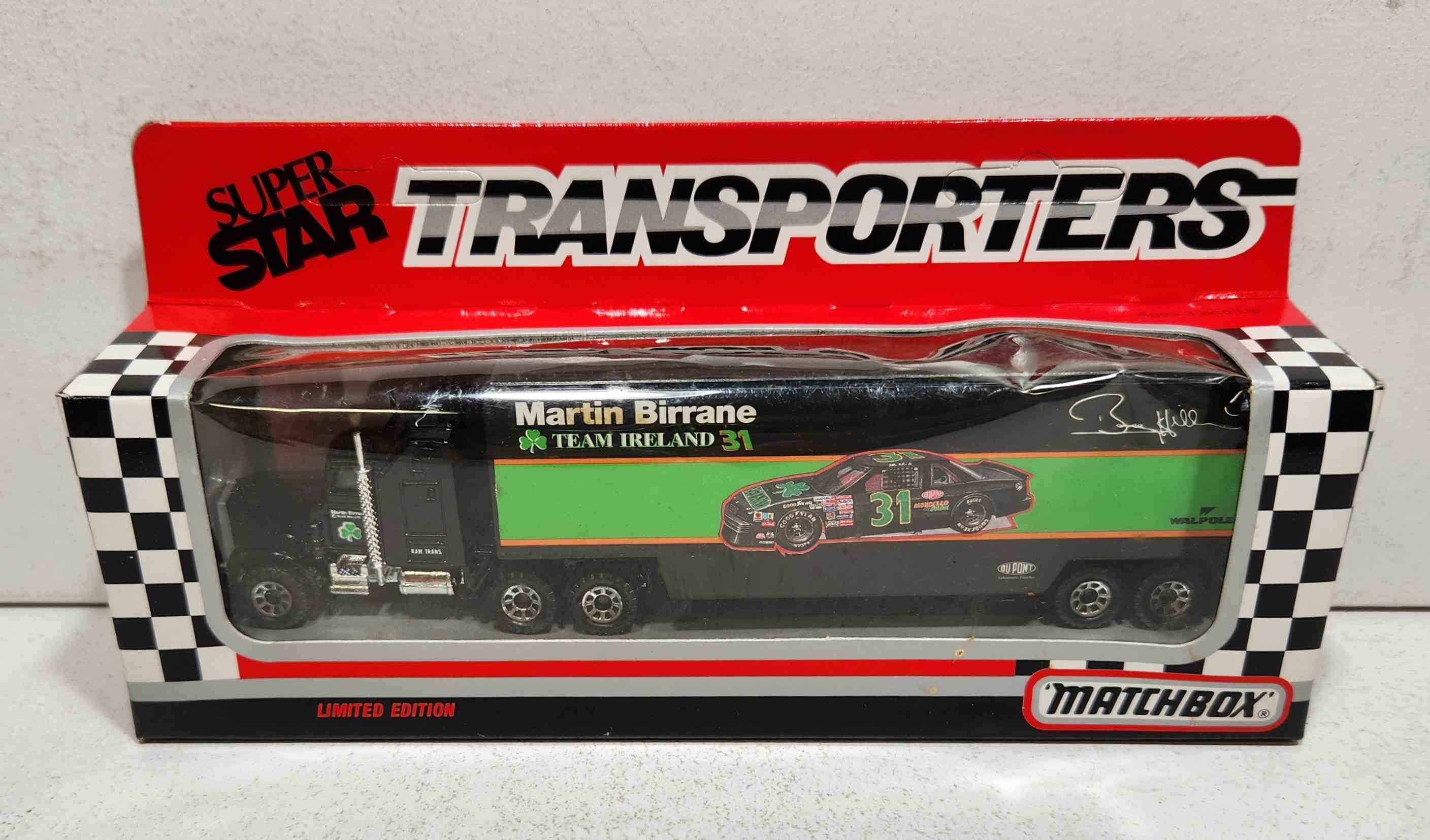 1992 Bobby Hillin Jr 1/87th Team Ireland Transporter