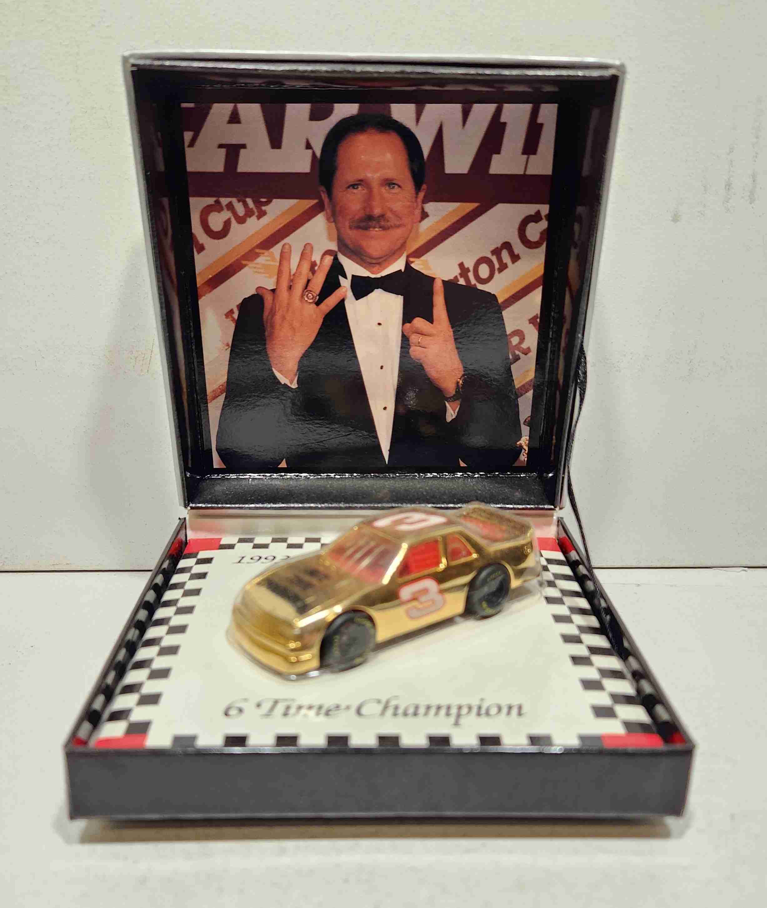 1993 Dale Earnhardt 1/64th Goodwrench "6 Time Winston Cup Champion" Gold Lumina