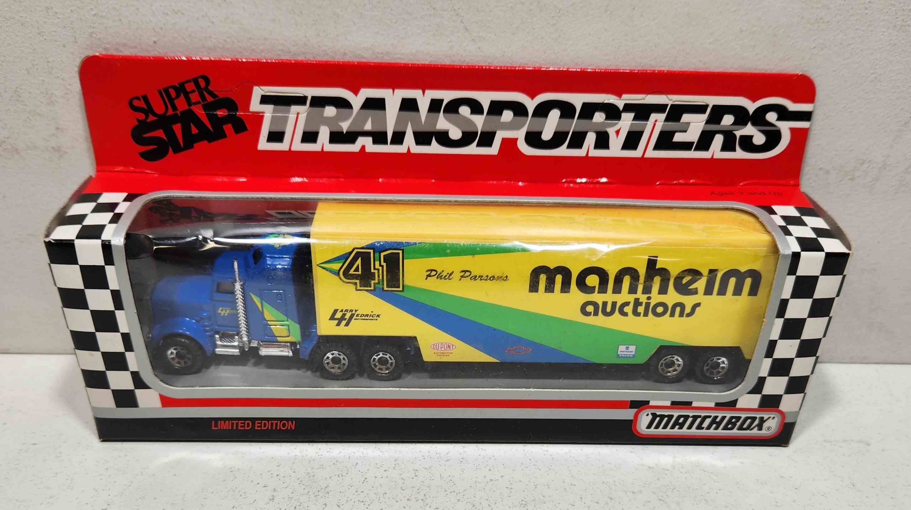 1993 Phil Parsons 1/87th Manheim Auctions "Busch Series" Transporter